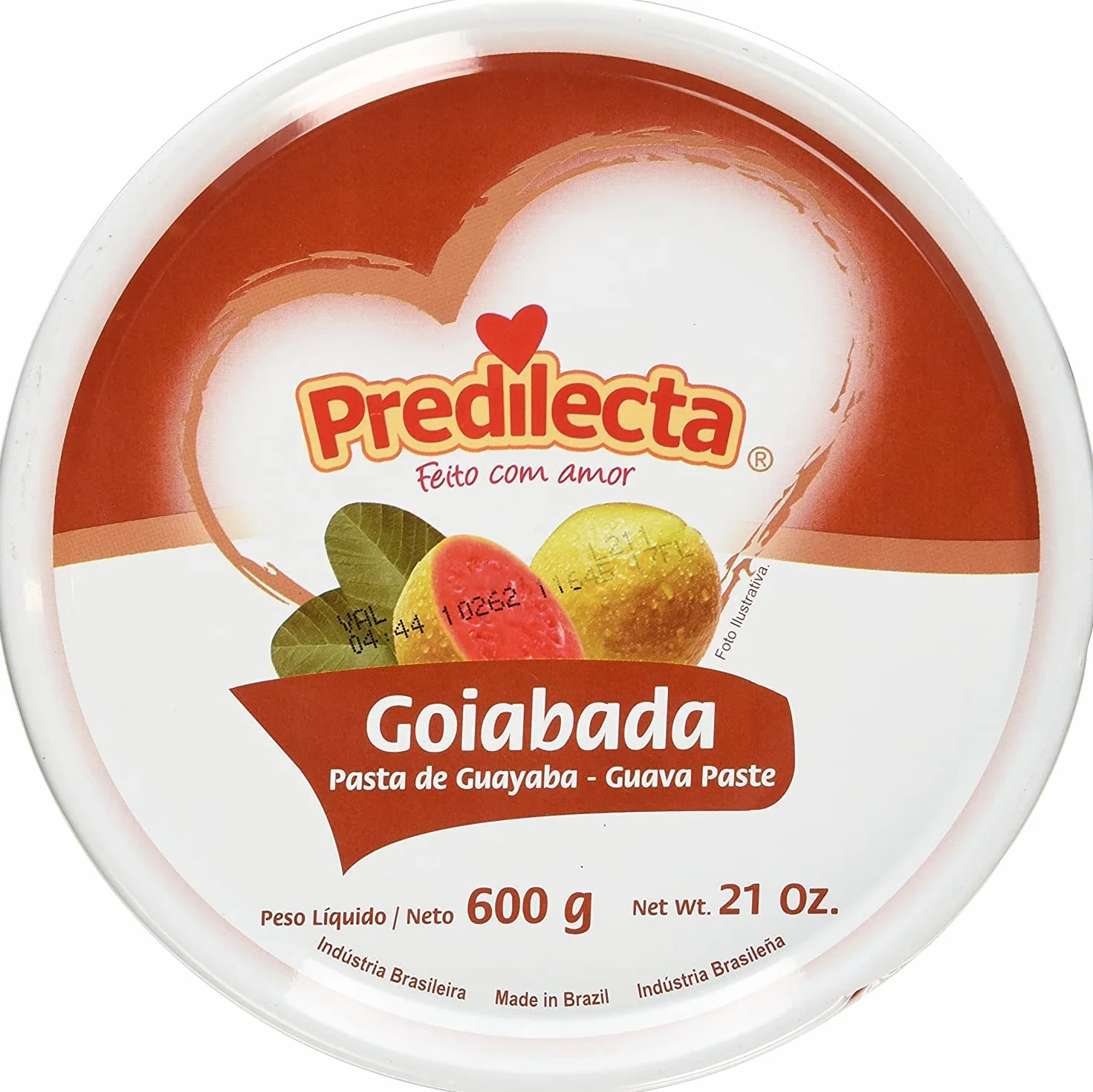 Predilecta - Goiabada 600 g | Pasta de guayaba 21 onzas - Fabricado en Brasil por N/A