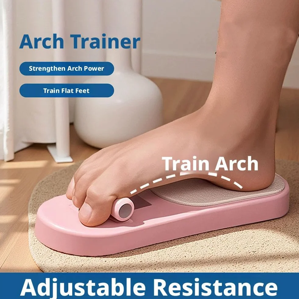 Entrenador de arco de pie con resorte integrado y resistencia ajustable para desarrollo muscular y fortalecimiento de dedos