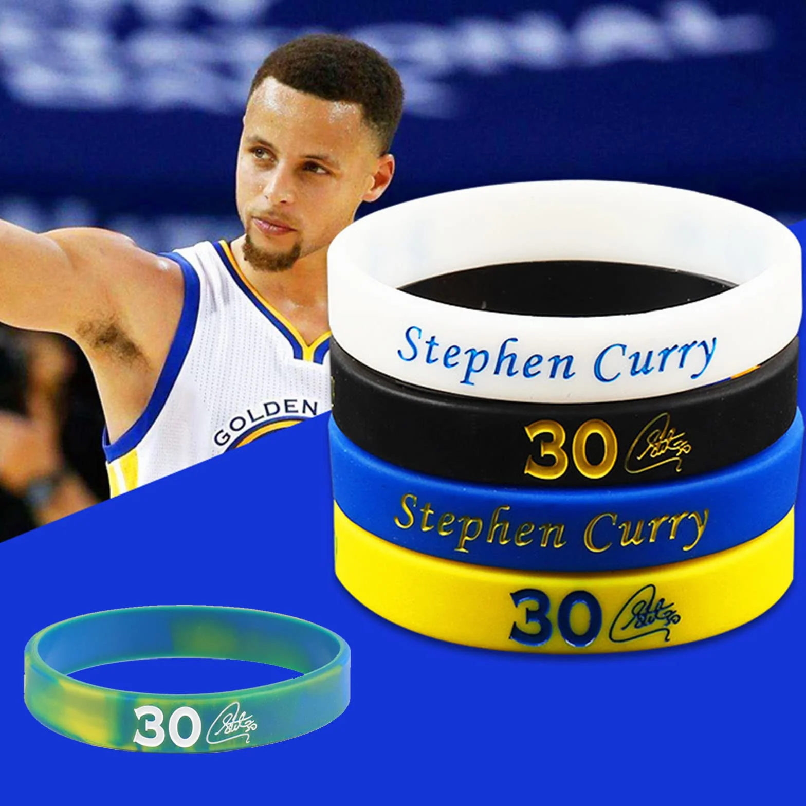 Pulseras de silicona de baloncesto, juego de regalo con llavero y collar para hombre