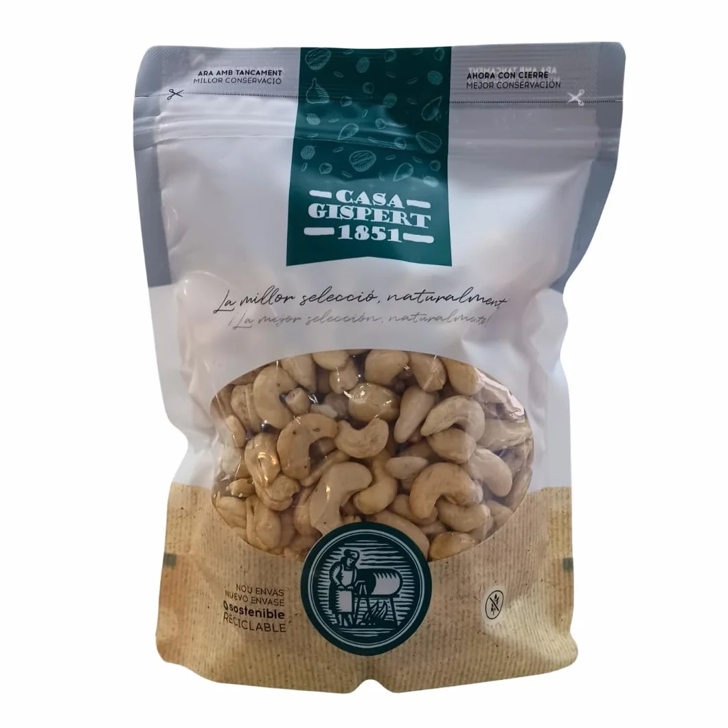 Casa Gispert - Anacardos Frutos Secos - Sin Gluten, Vegano (500g, Crudo)
