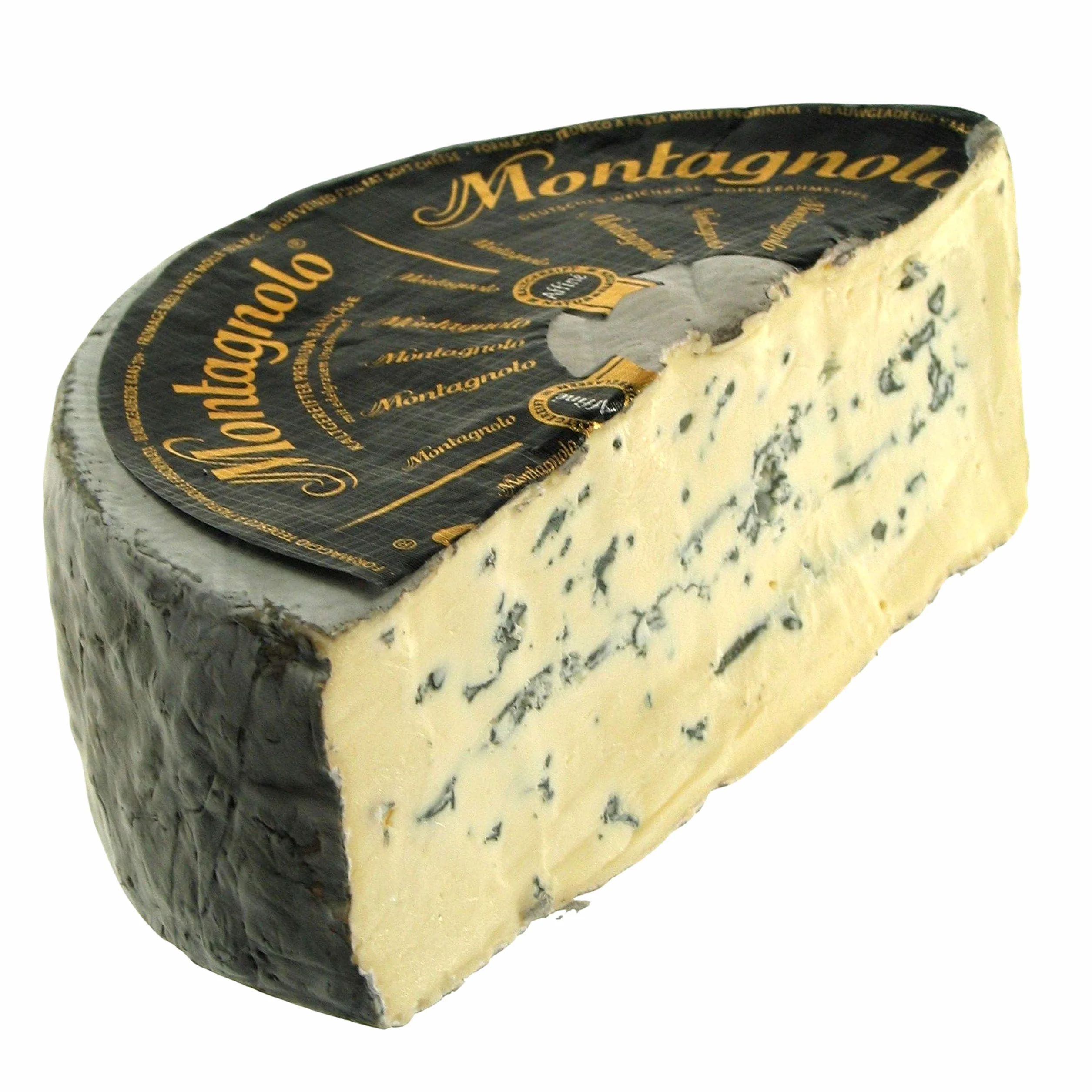 Queso Azul Cremoso Montagnolo - Hecho a partir de leche de vaca pasteurizada y se elabora a partir de una receta tradicional - Medio Queso 1.100 gramos Peso Aproximado
