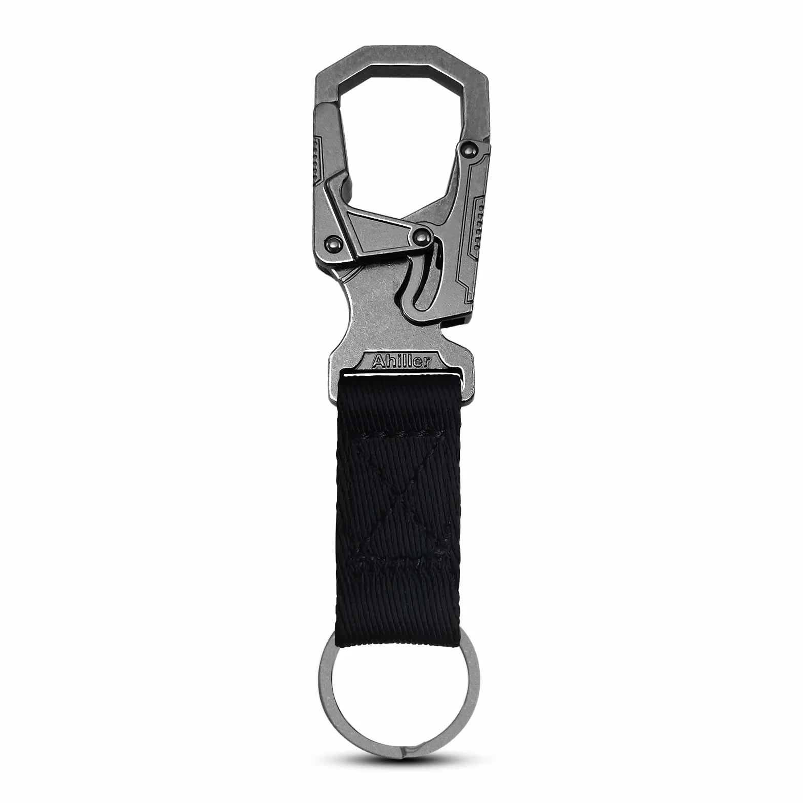 Ahiller Mosquetón doble bloqueo aleación zinc 3 pulgadas llavero accesorios