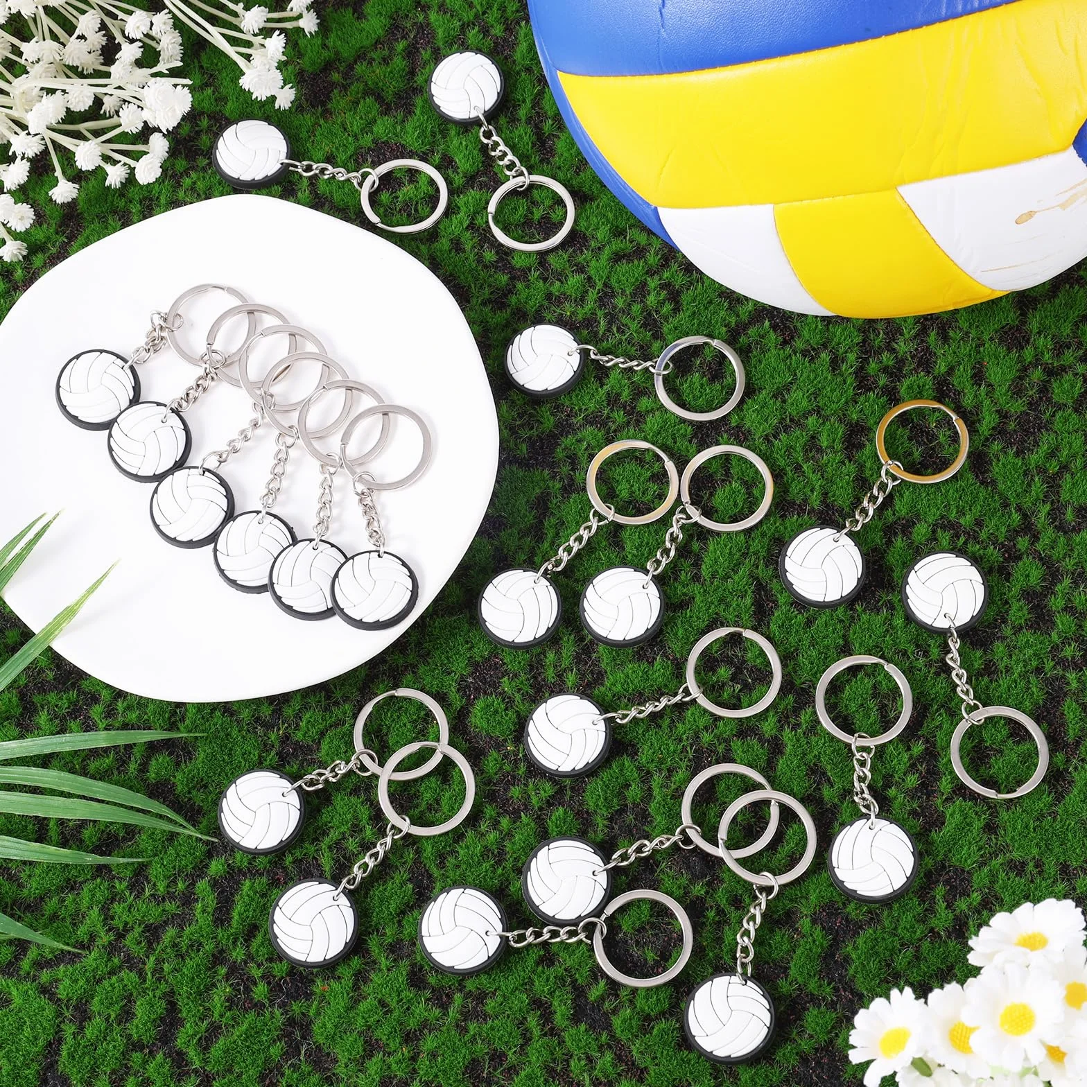 Gosknor 20 Llaveros de Voleibol Deportivos Regalos para Equipo Fiestas Deportivas