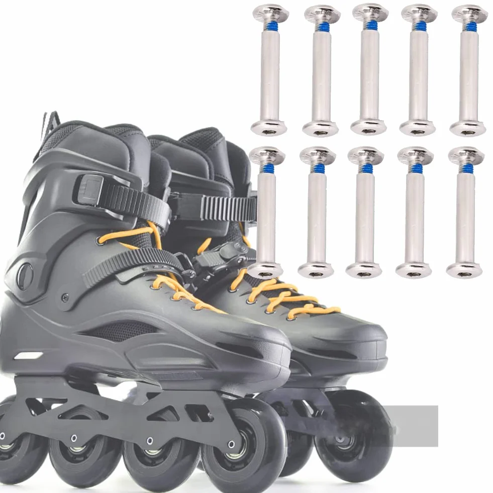 Tornillos para patinaje 10 piezas repuesto patines línea 31 mm 36 mm herramienta reparación ejes rueda