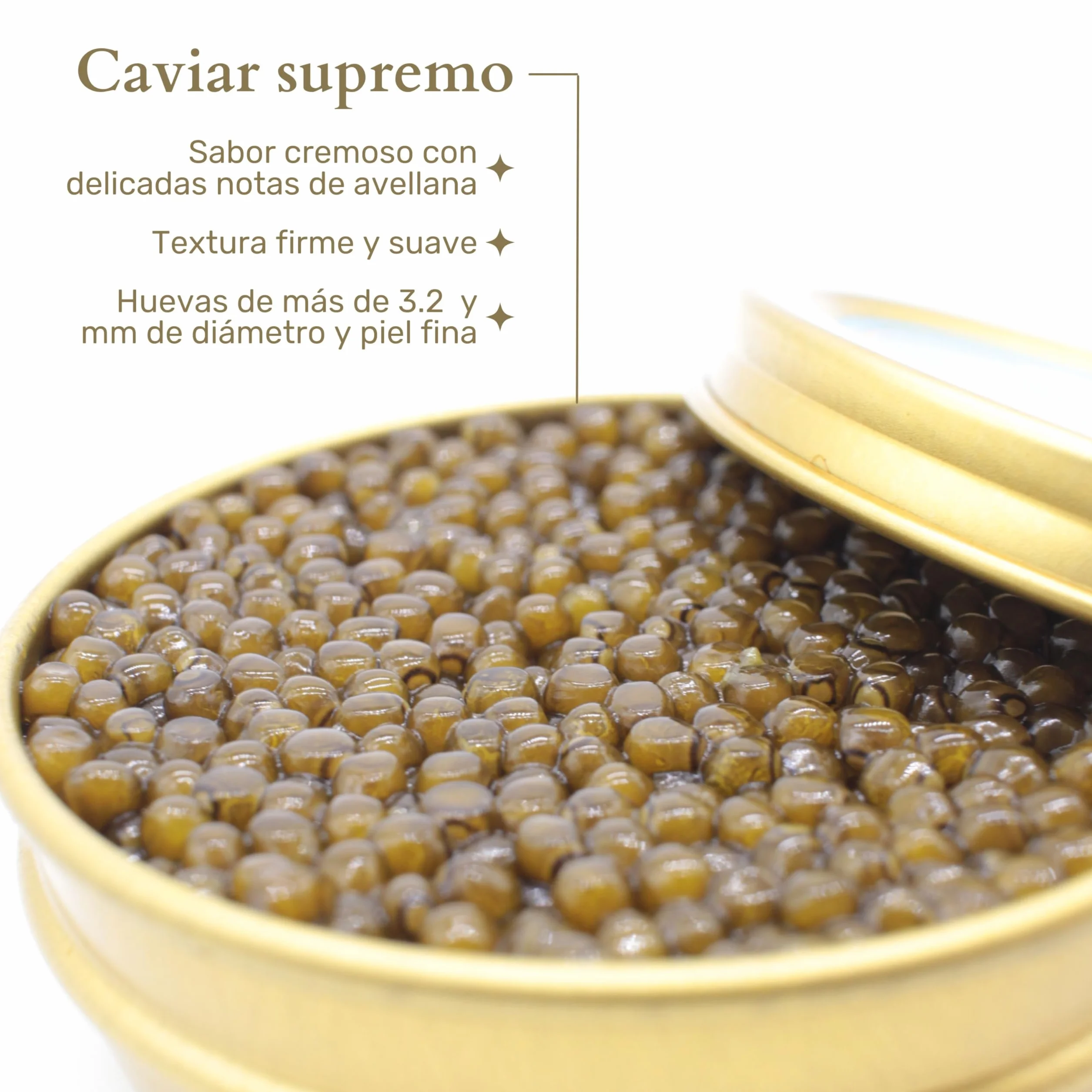 Caviar del Tíbet – Caviar Beluga 100 GR – Caviar de Esturión Huso Dauricus – Huevas de Caviar Kaluga – Caviar Gourmet…