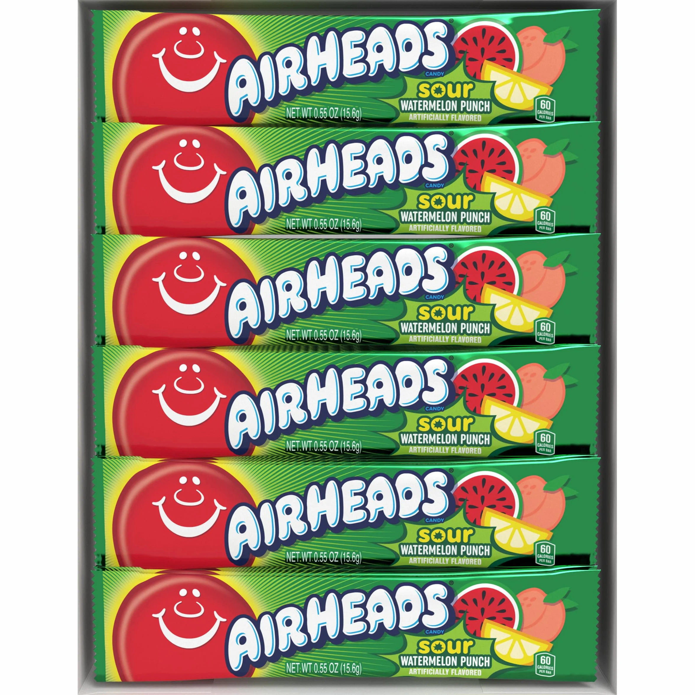 Airheads Barras de caramelo agrio, sabor a ponche de sandía, a granel, concesiones, fiestas, 36 barras