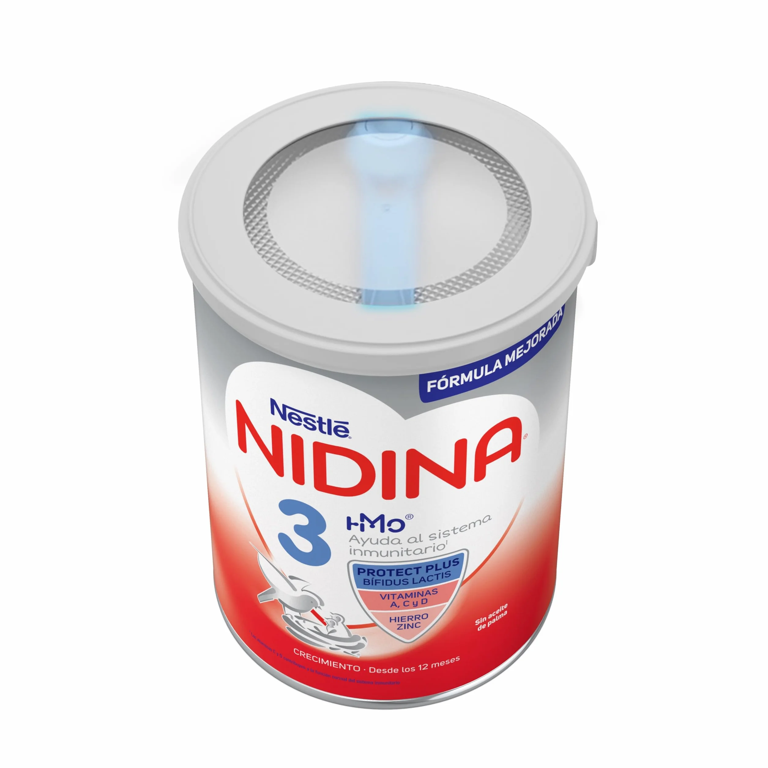 Nestlé NIDINA 3 Leche de crecimiento en polvo para bebés a partir de 12 meses, 3 x 800g