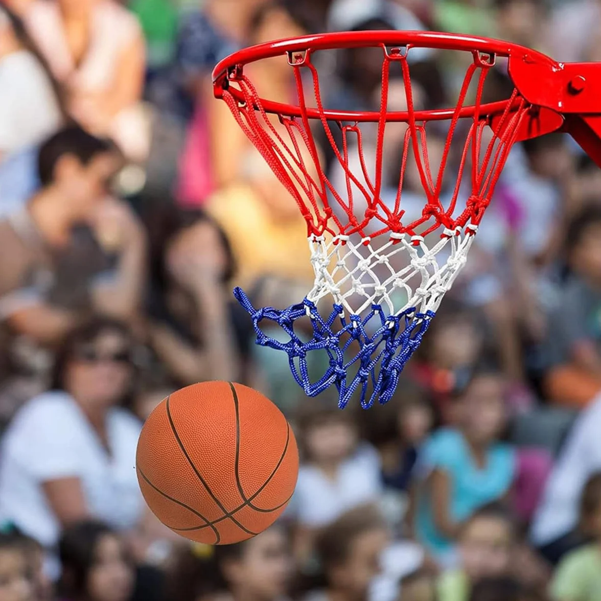Red de Baloncesto Profesional de Nailon Tricolor 50 cm, 2 Piezas Accesorios Deportes