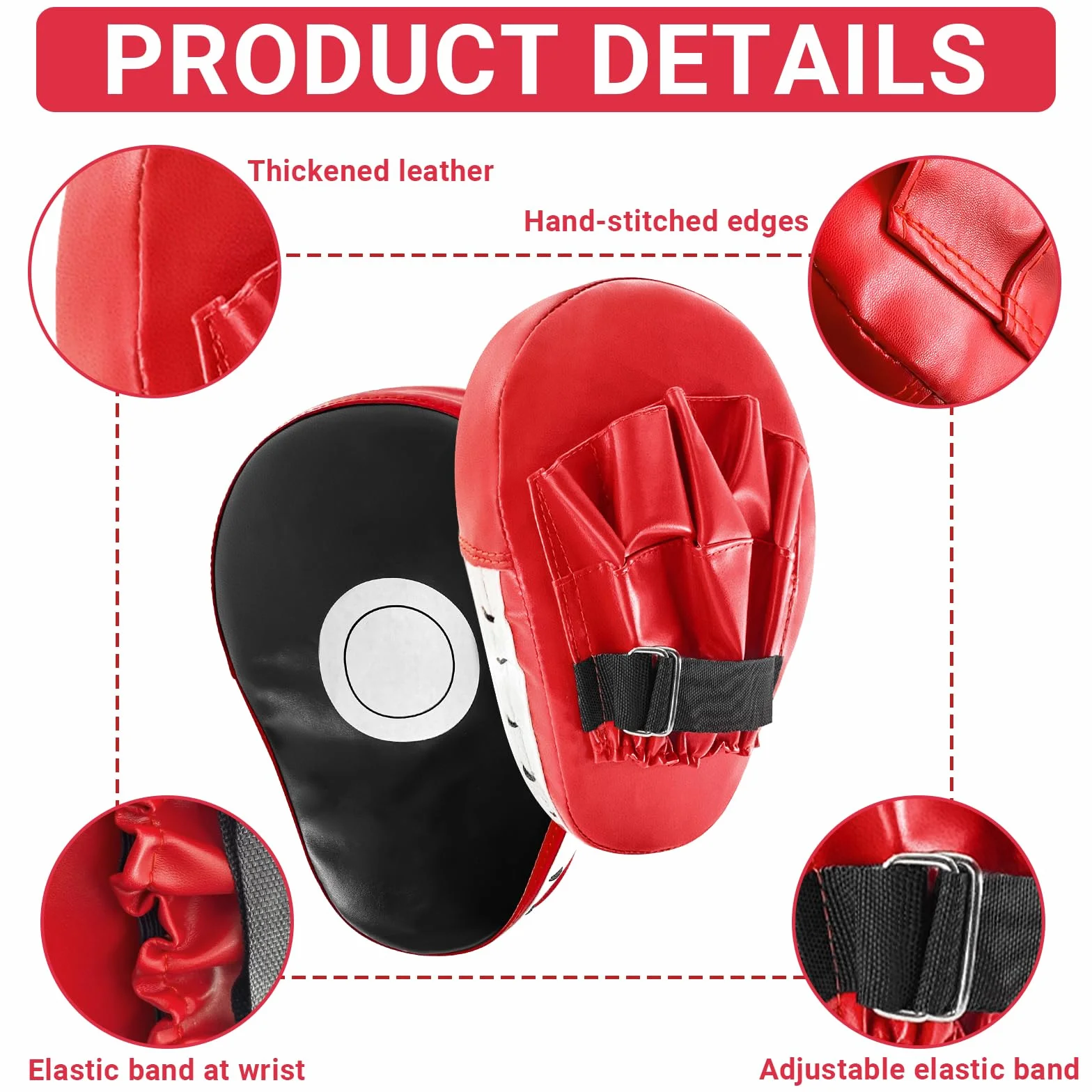 Manoplas Boxeo Almohadillas Kickboxing Curvadas Paos Muay Thai Entrenamiento Artes Marciales
