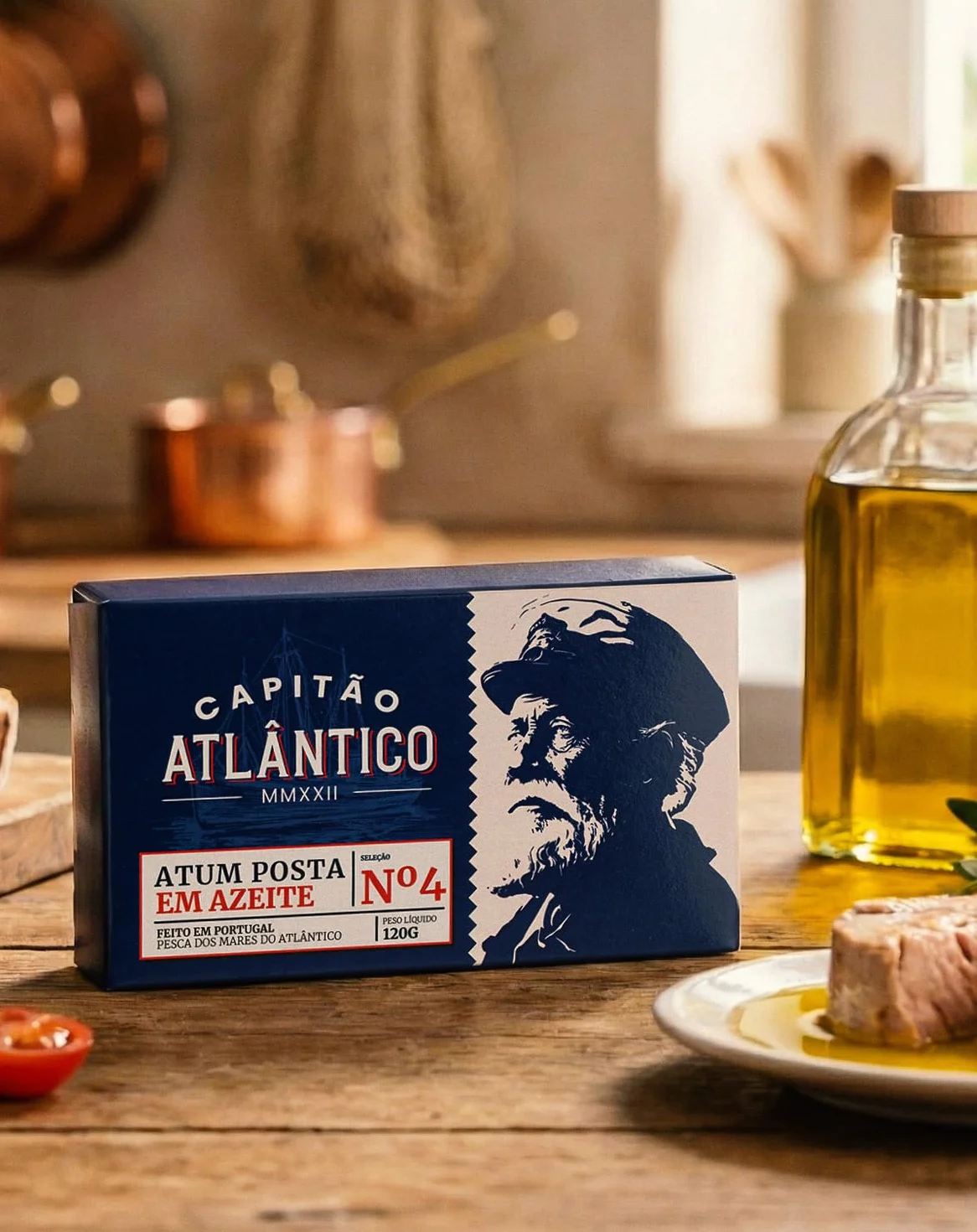 Atún en Aceite de Oliva Pack 4x120g Conservas Portuguesas en Trozos
