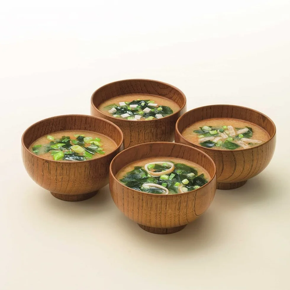 Marukome Miso Soup Ryotei no Aji 4 sabores, sal reducida, paquete de 36 sopas de miso japonesas instantáneas (algas wakame, cebolletas, tofu, aburaage)