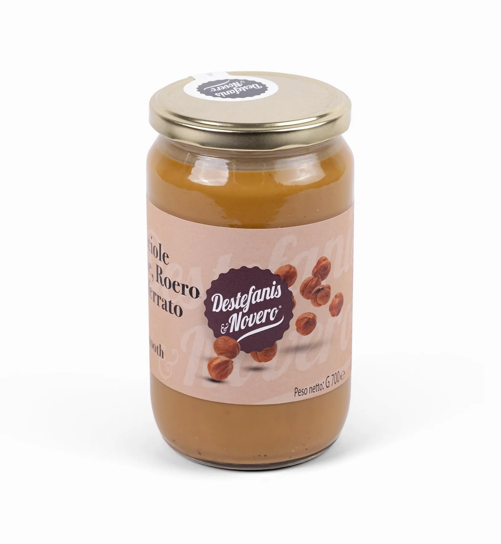 Destefanis & Novero | Pasta de Avellana 100% Pura, Perfecta en Confitería para la Elaboración de Dulces y Helados de Sabor Intenso y Concentrado, No Contiene Azúcares ni Otros Aditivos, 700g