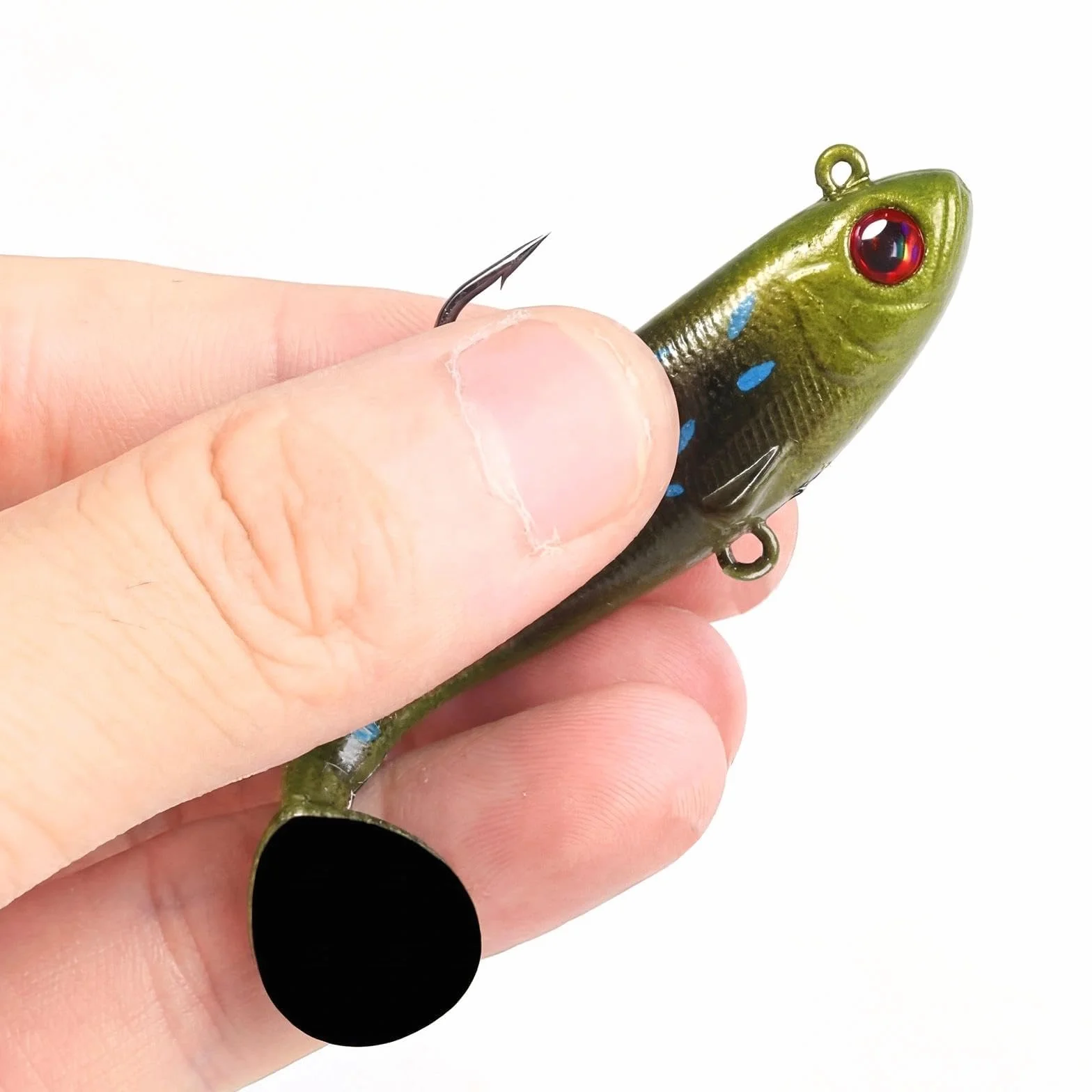 Señuelos de Pesca Goma Suave 9 cm 12,5 g Paddle Tail 3D para Lubina Lucio Carpa Trucha