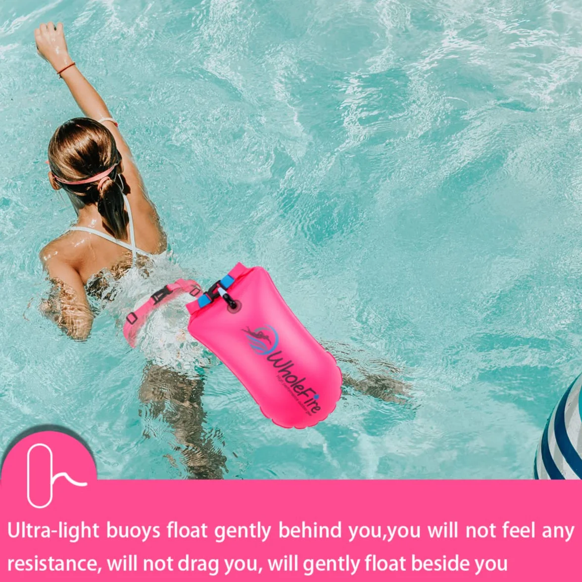 Boya de natación 20 L Impermeable Inflable Bolsa Seca Flotador Seguridad Deportes acuáticos