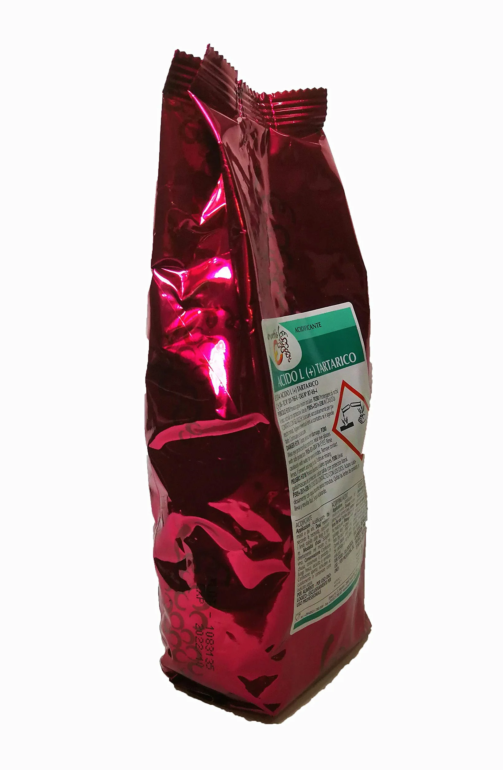 Ácido Tartárico E-334 de uso alimentario. 1 Kilo. Conservante natural y corrector de acidez del vino.