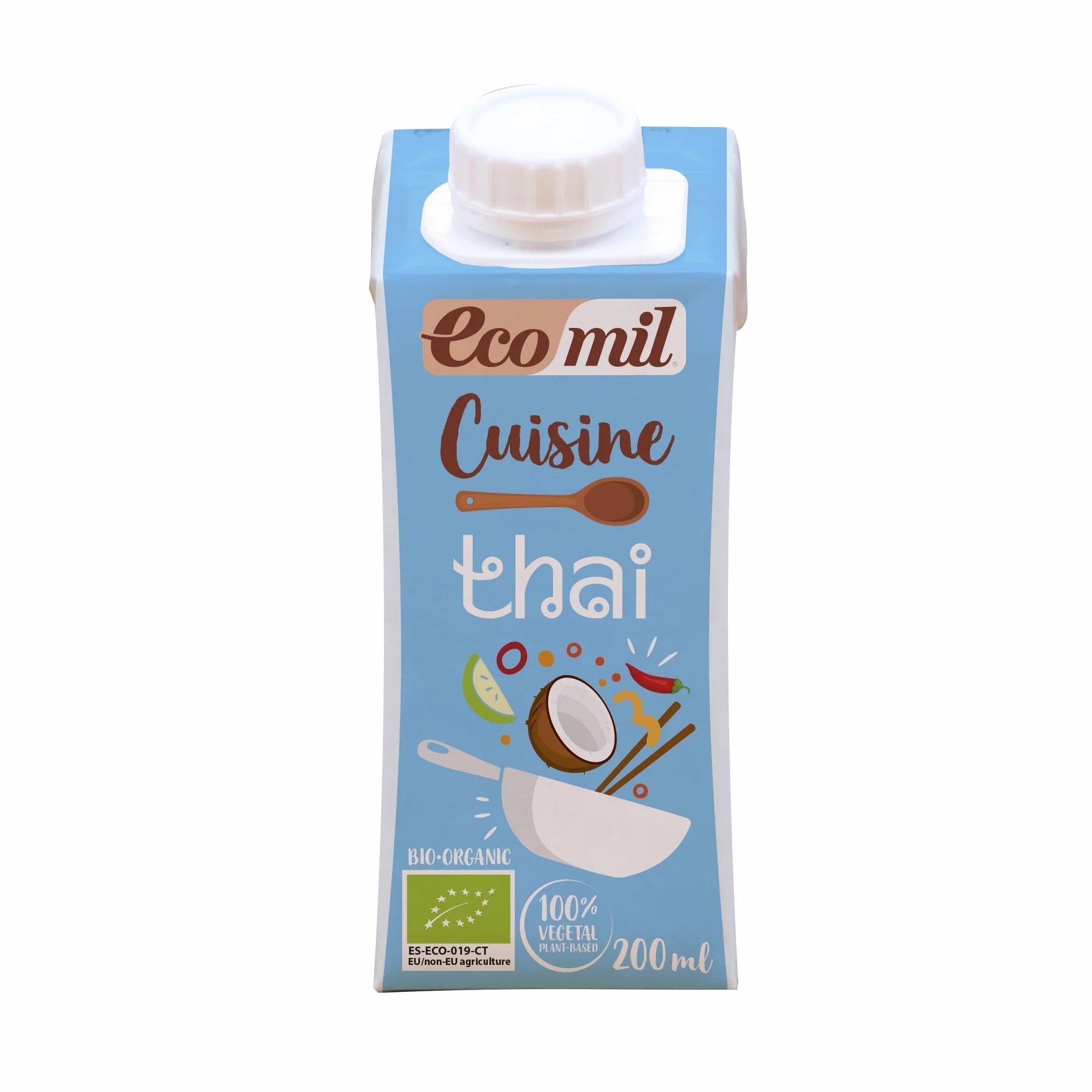 EcoMil Cousine Thai Bio Bebida De Coco Sabor Picante 200ml Pack 24