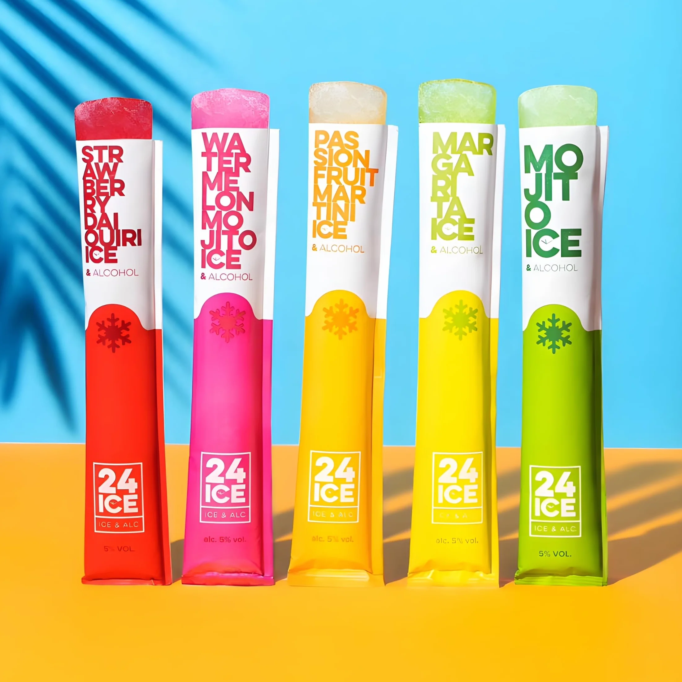 24 ICE Frozen Cocktails Mix Pack 20 Unidades 5% Vol – Cócteles Helados Sabores Strawberry Daiquiri, Watermelon Mojito, Passion Fruit Martini, Margarita y Mojito - Distribuido por Laborawi