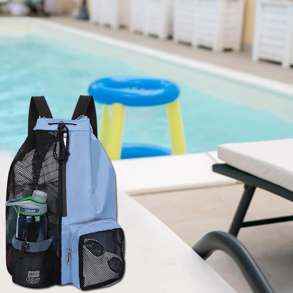 YGCHEN Bolsa de Natación de Malla, Mochila Deportiva Multiusos, Bolsa de Piscina Secado Rápido, Playa, Gimnasio