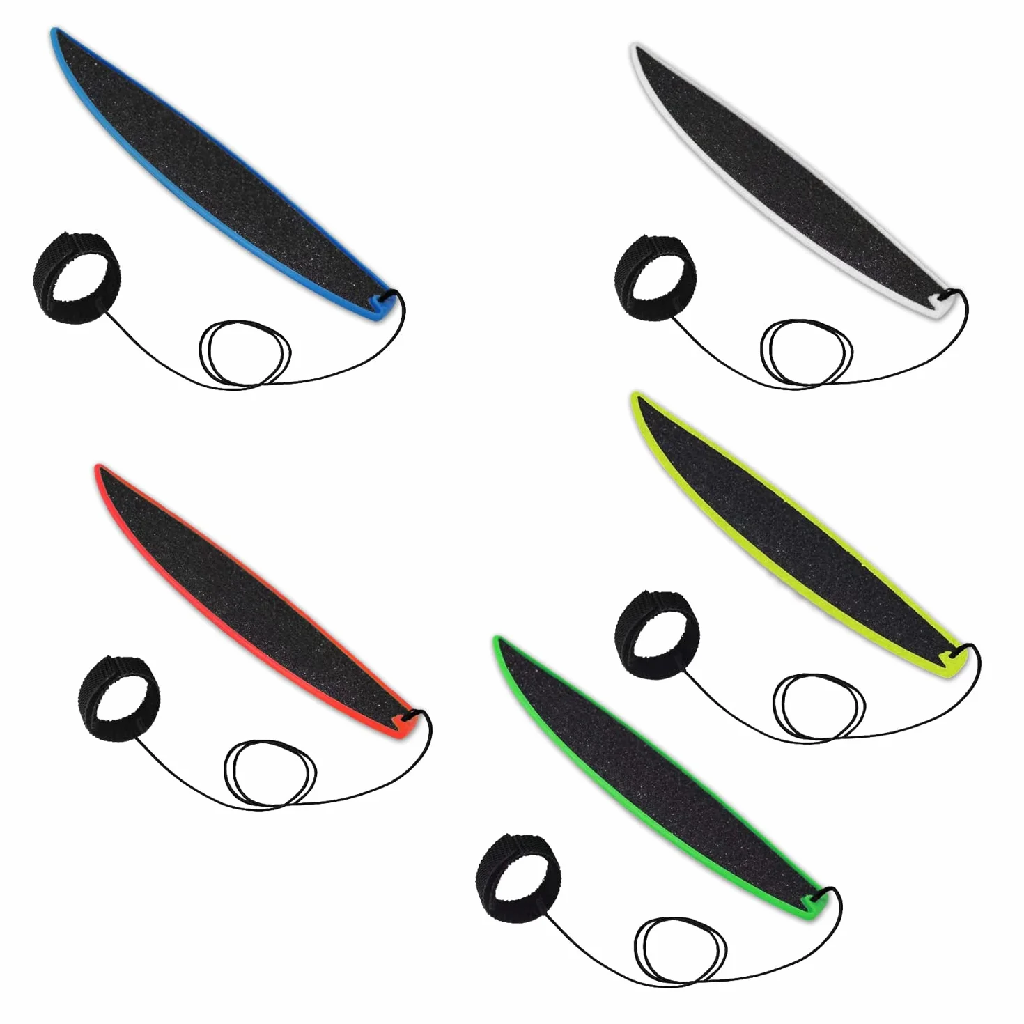 Paquete de 5 Tablas de Surf para Dedos, Mini Tablas de Surf para Niños, Adolescentes y Adultos (Azul, Verde, Amarillo, Rojo, Blanco)