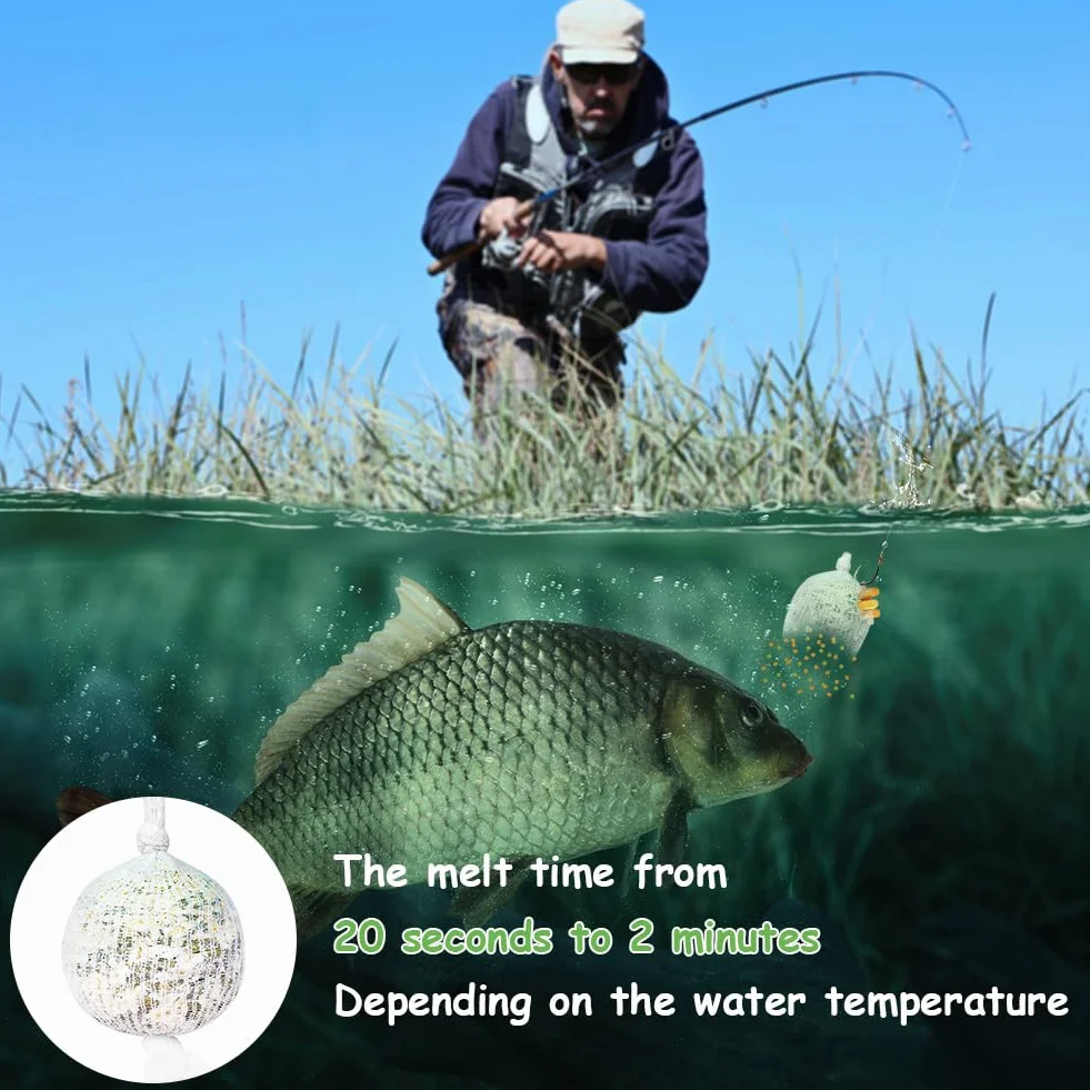 OFFCUP Juego de Pesca Red PVA 5M Malla Bolsas Tijeras Agua Soluble Accesorio