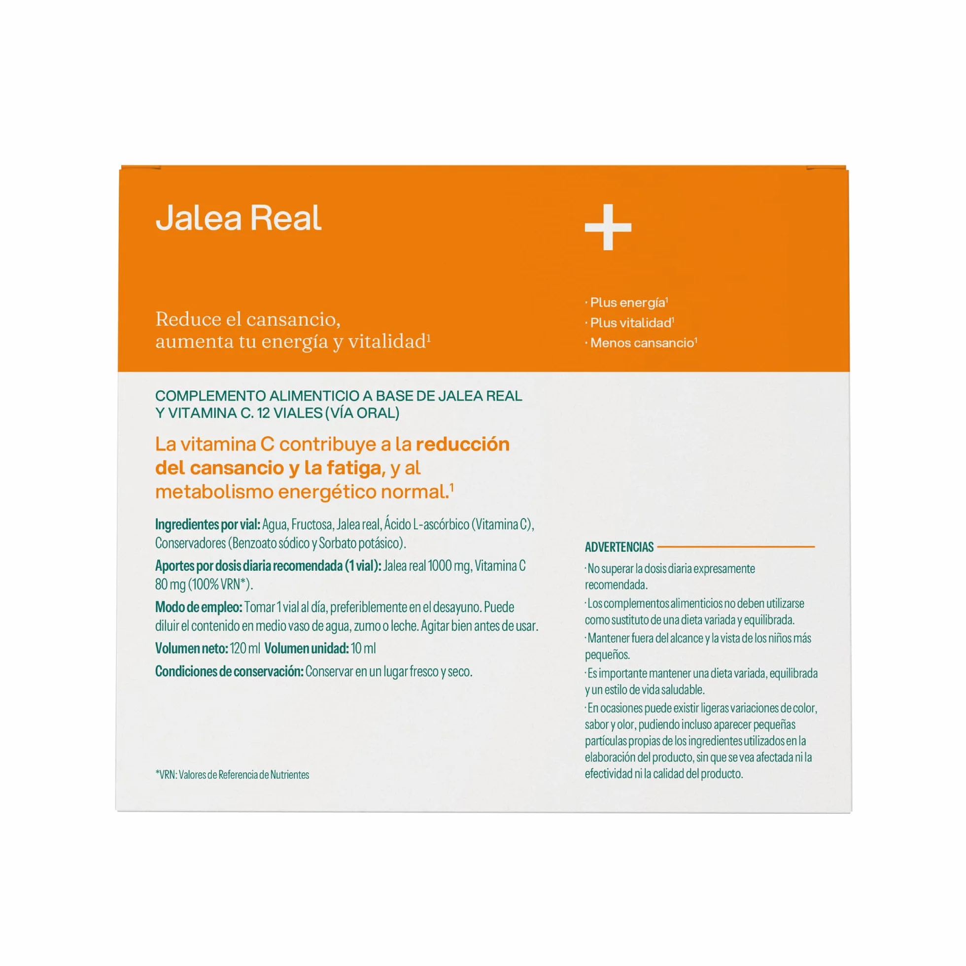 Vive+ Jalea Real – 12 Viales – Suplemento Energético Natural con Vitamina C – Refuerza el Sistema Inmunológico y Reduce el Cansancio – Fórmula Concentrada para Vitalidad y Bienestar