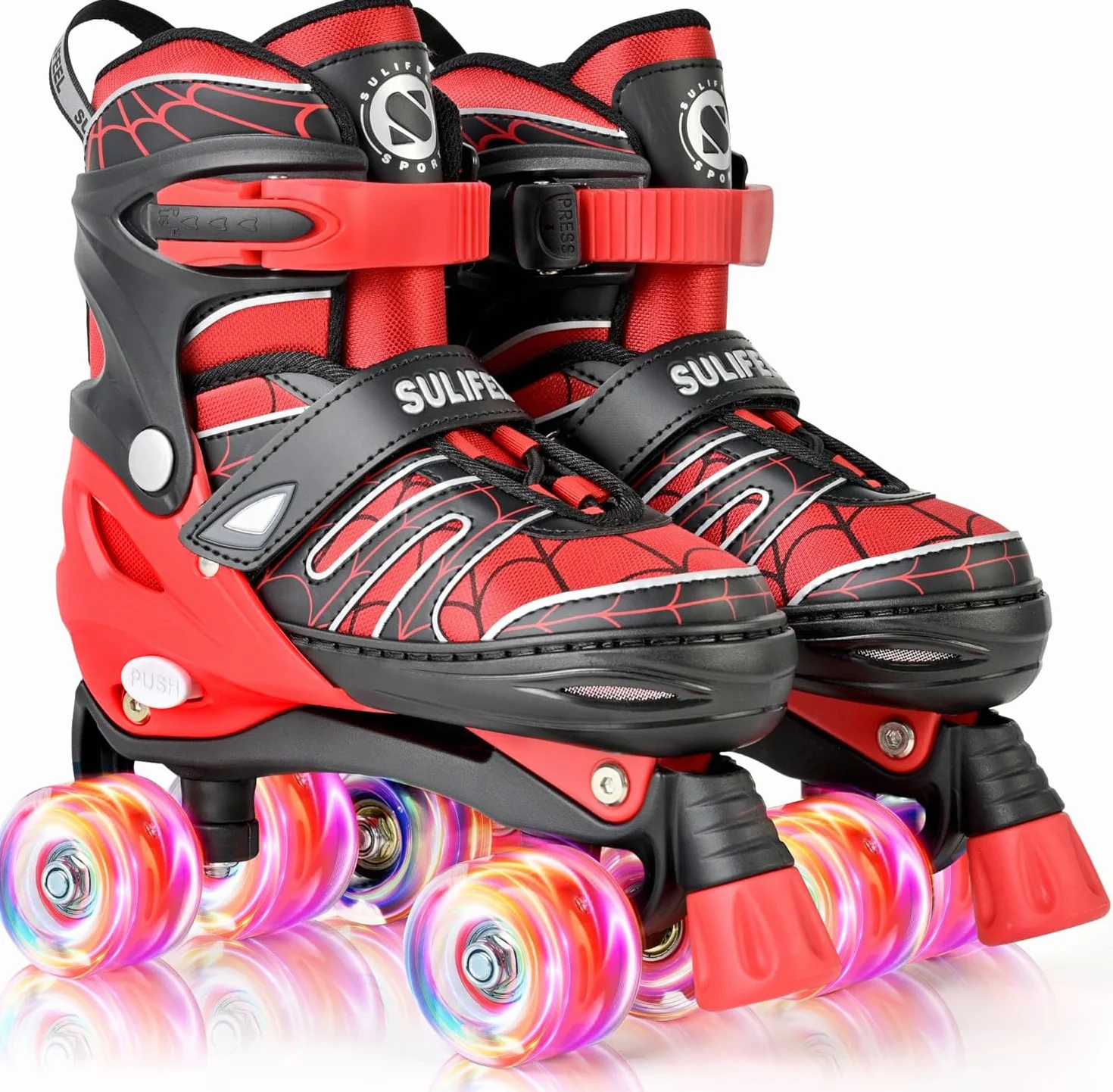 Patines de ruedas ajustables para niños SULIFEEL con luces 4 tamaños