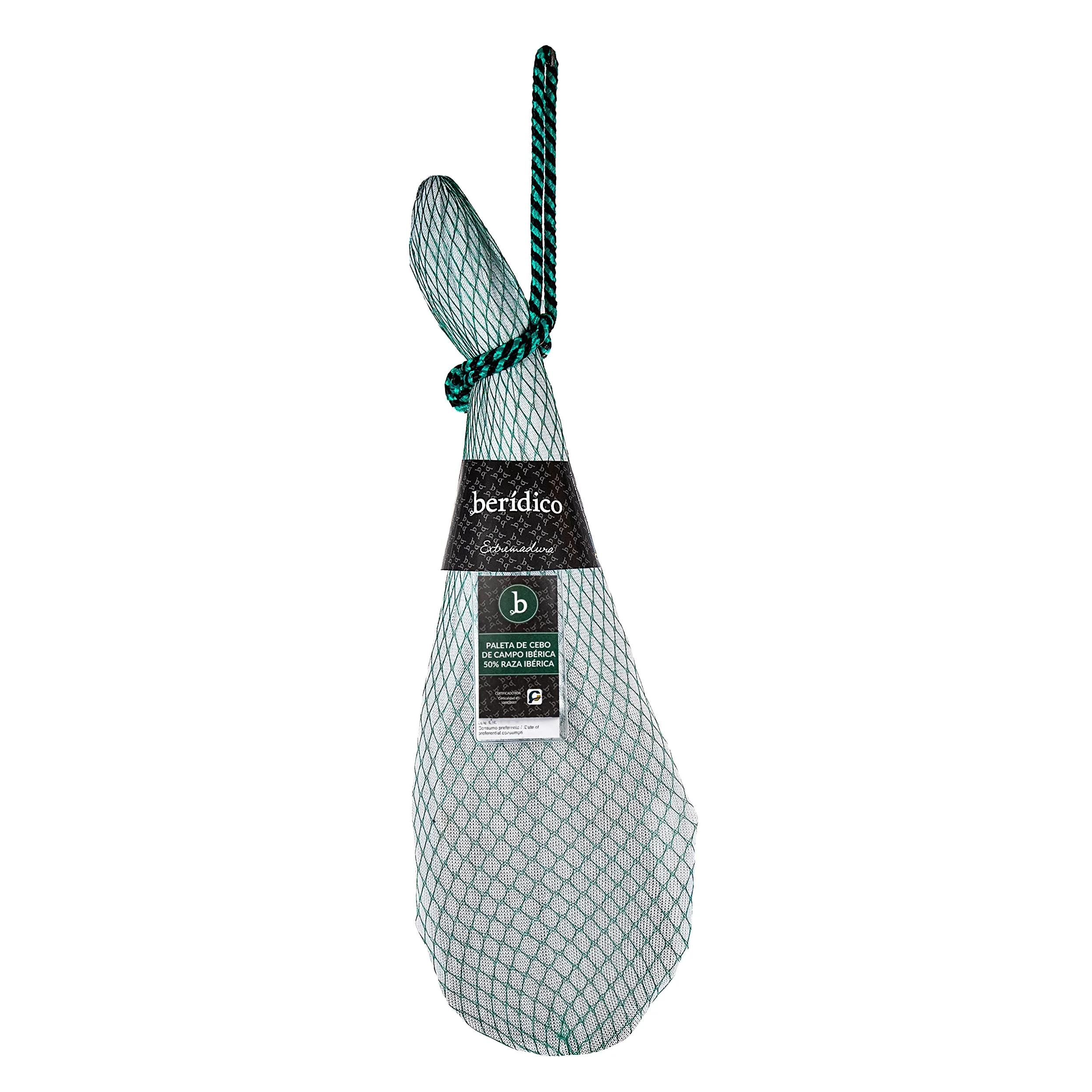 Paleta de Cebo de Campo Ibérica. 50% Raza Ibérica. "Etiqueta Verde". Pieza de 5 Kg aprox. Elaborada Artesanalmente. BERÍDICO. Paleta Iberica. Extremadura.