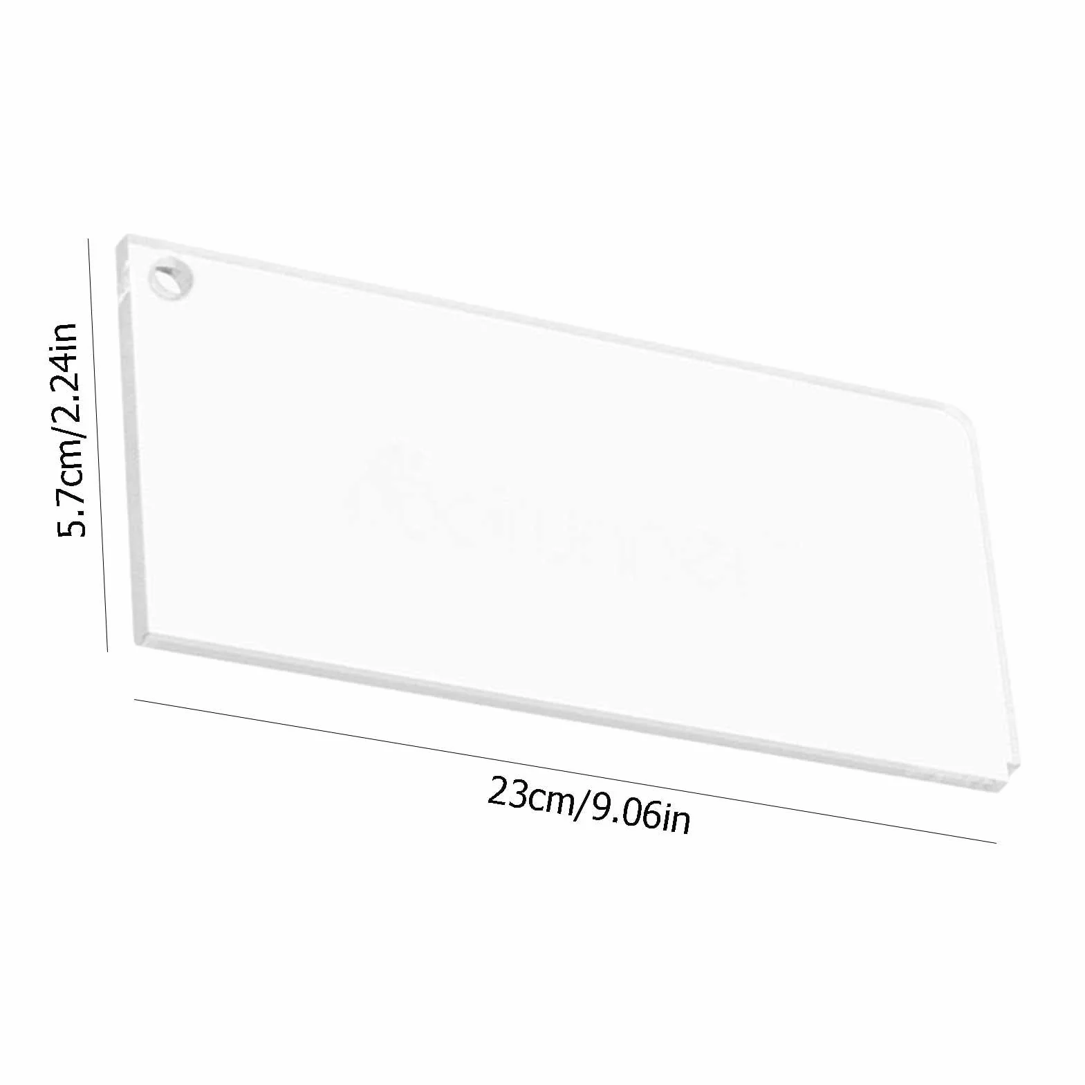 Rascador de cera de acrílico para esquís y tablas de snowboard 23 x 5,7 x 0,4 cm transparente