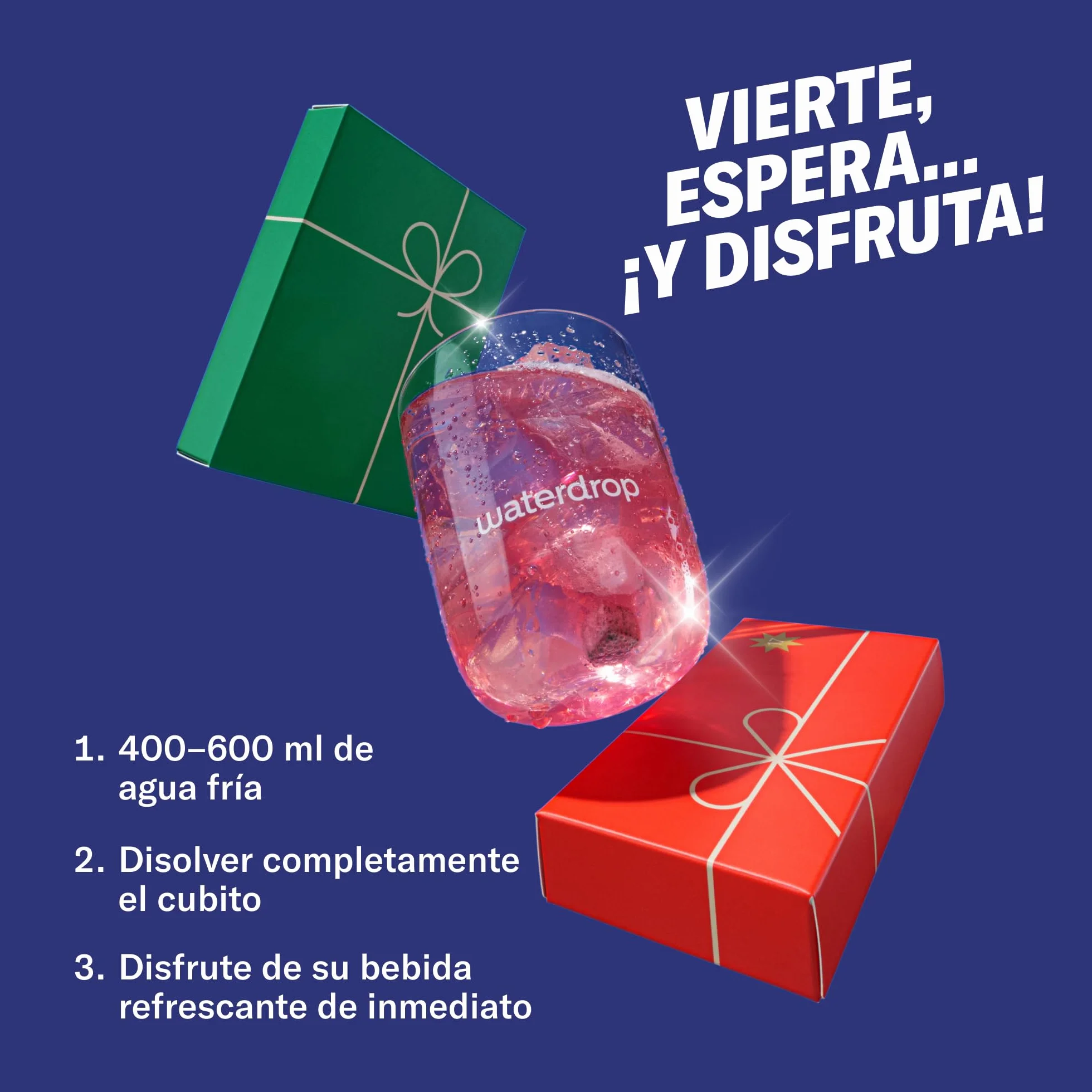 Waterdrop Calendario de Adviento 2025 – 25 Pastillas Saborizantes sin Azúcar, Edición Limitada