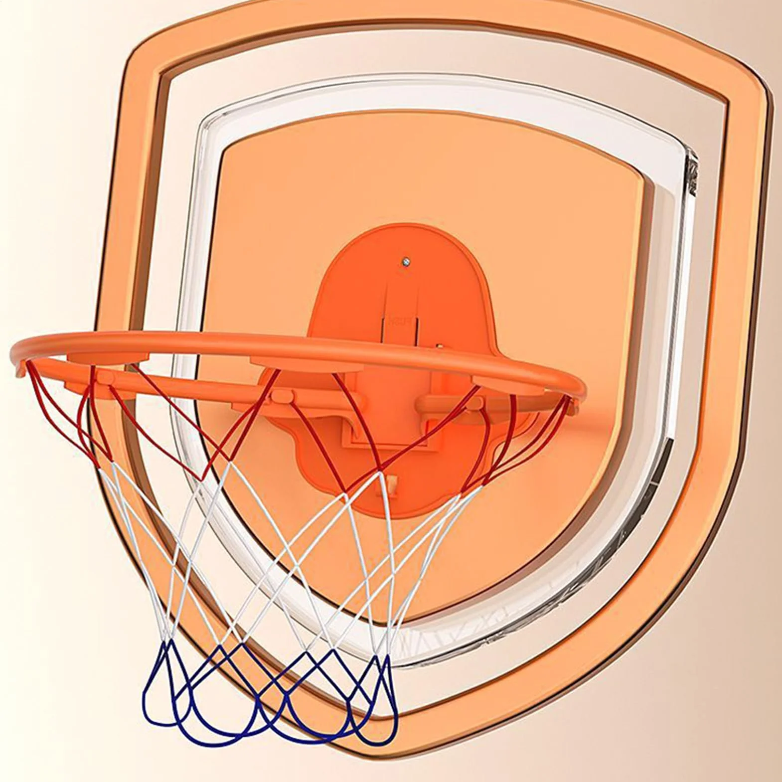 Aro de baloncesto reforzado 32 cm plegable montaje en pared silencioso para niños