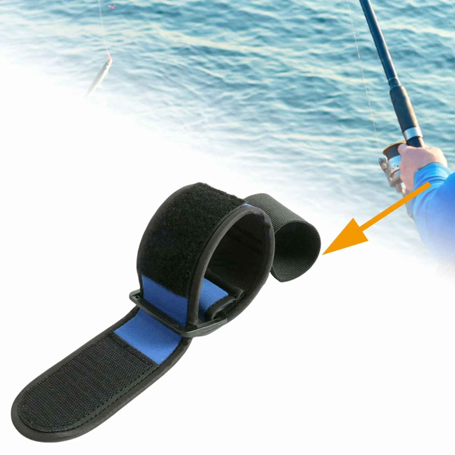 F Fityle Casting Aid Muñequera Soporte Neopreno Transpirable Brace Fly Rod Holder Cinturón para Viajar