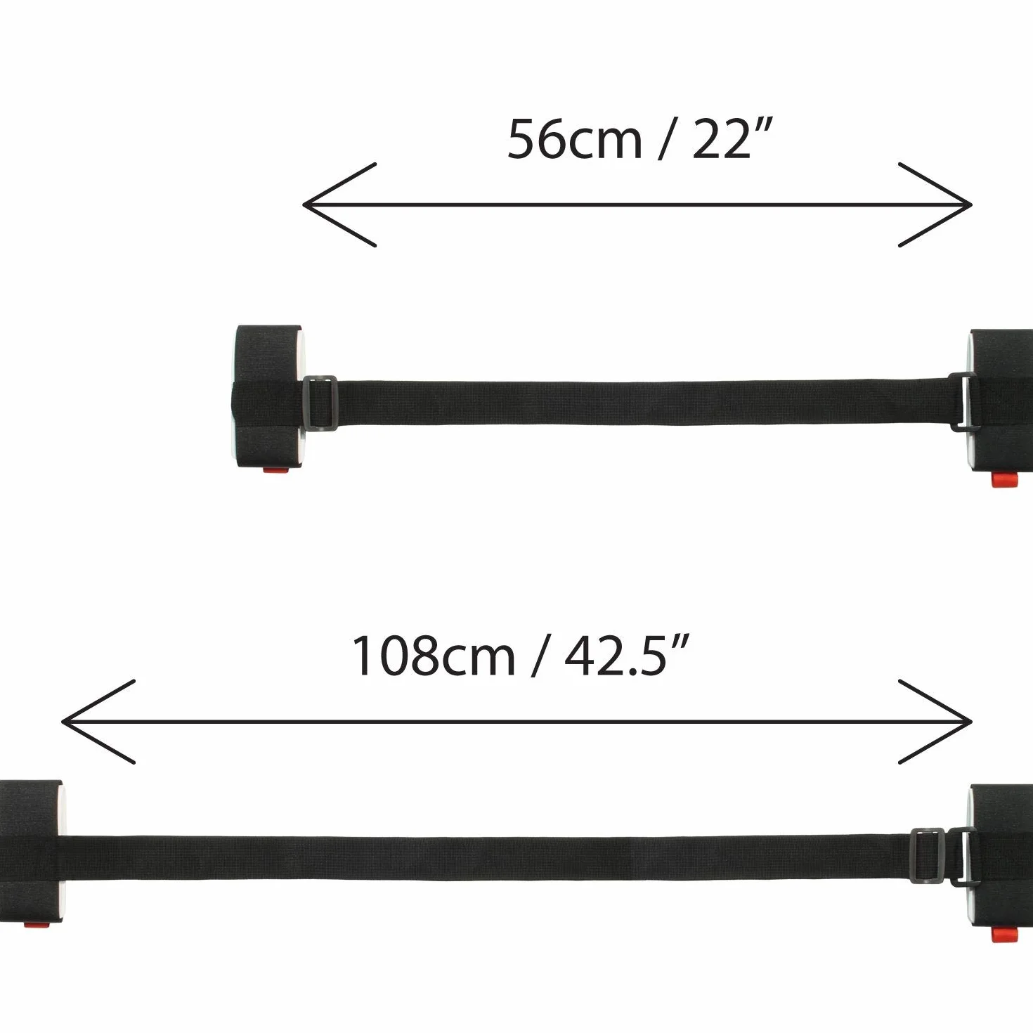 CampTeck U6893 Correa Porta Esqui Ajustable de Hombro Negro