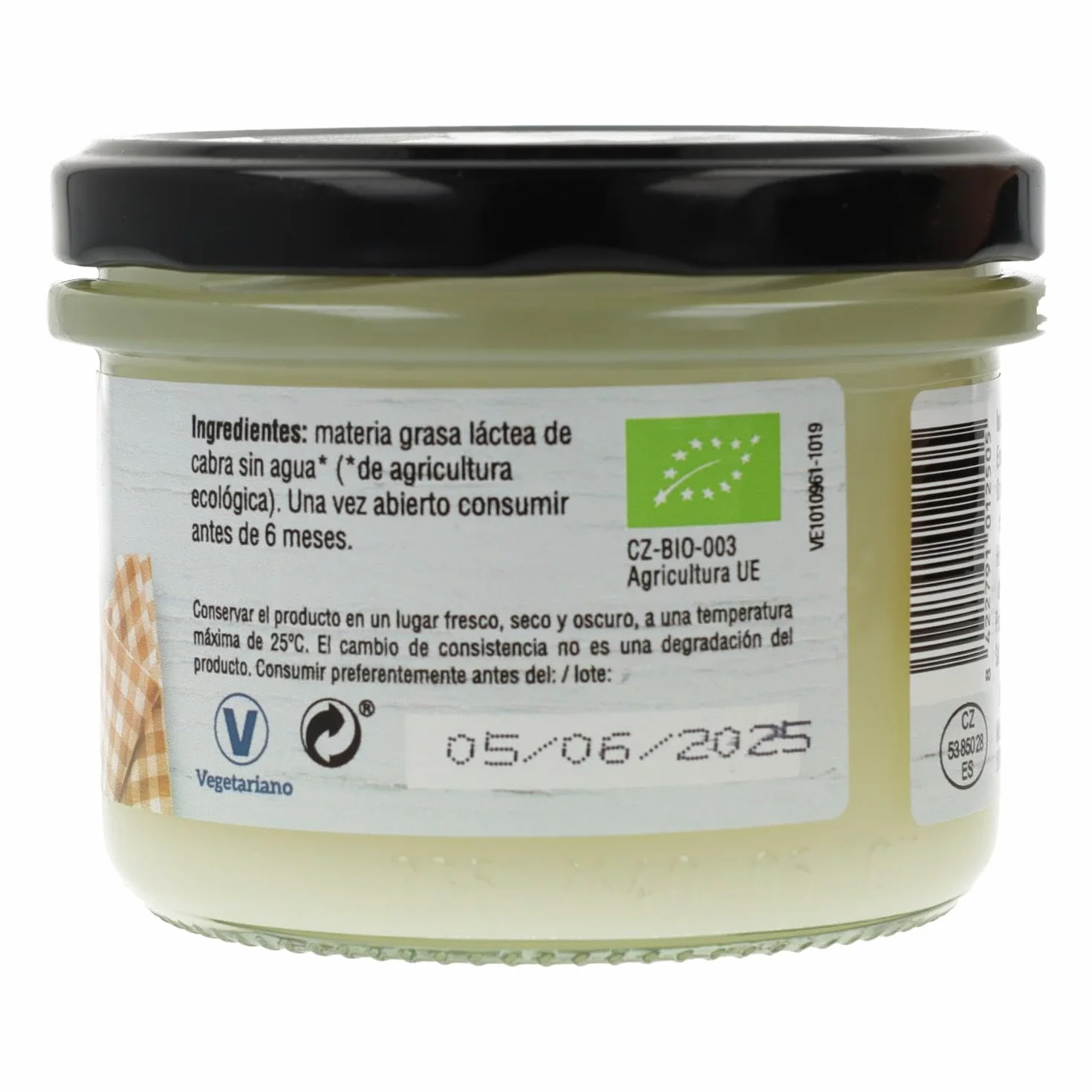 Ghee Bio de Cabra Mantequilla Clarificada Vegetalia 220ml
