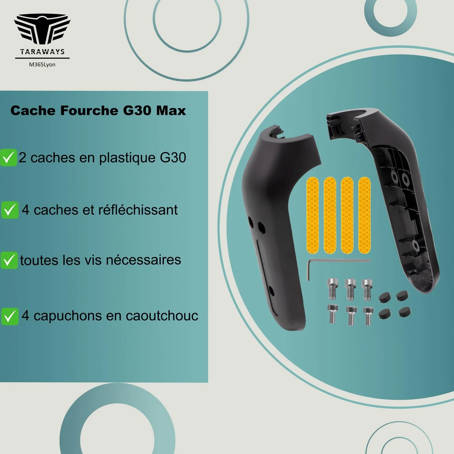 Tapa de horquilla delantera para Ninebot G30 G30 Max