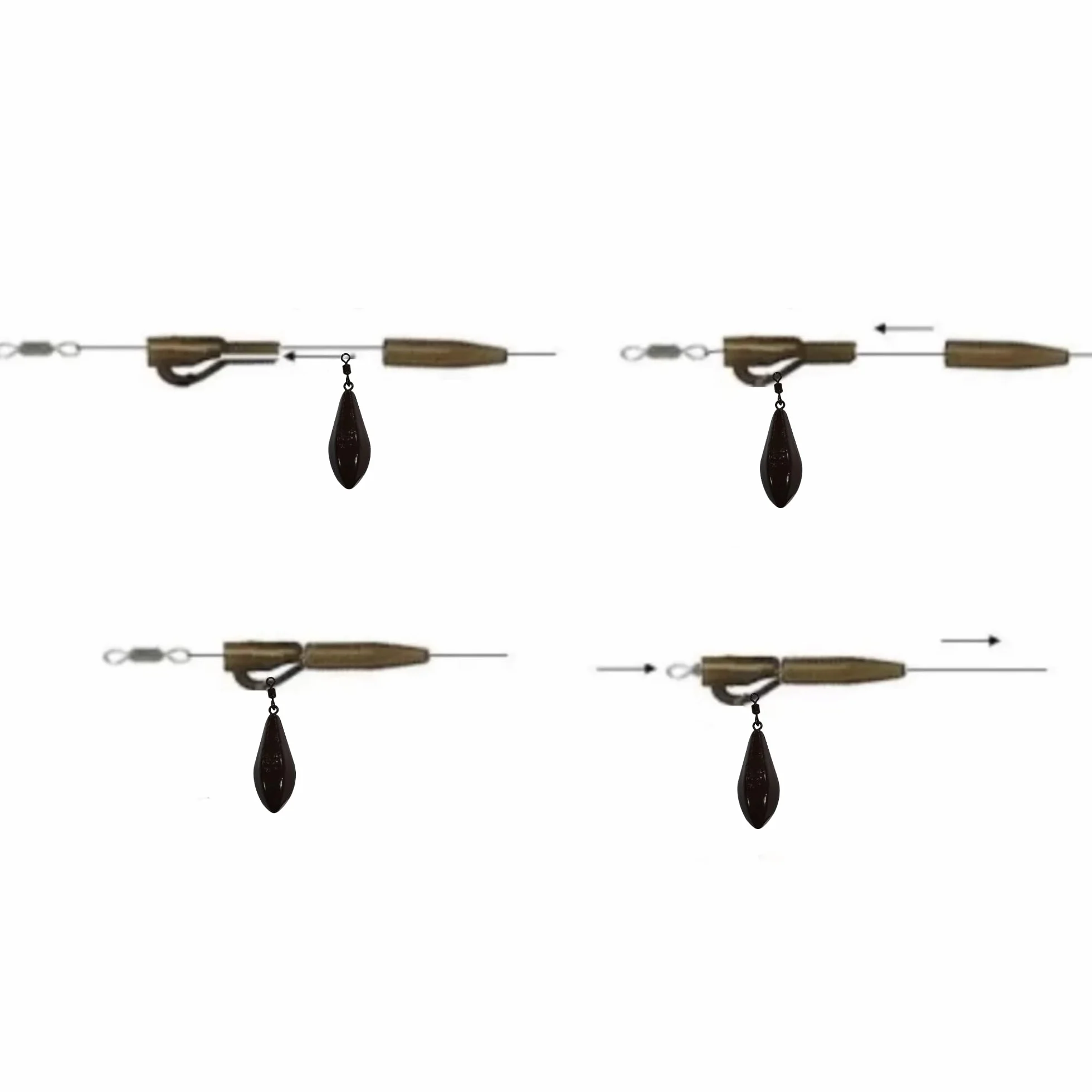 Plomos Pesca Long Cast 5x120g - Plomos de Pesca con Giratorio - Carpfishing Accesorios