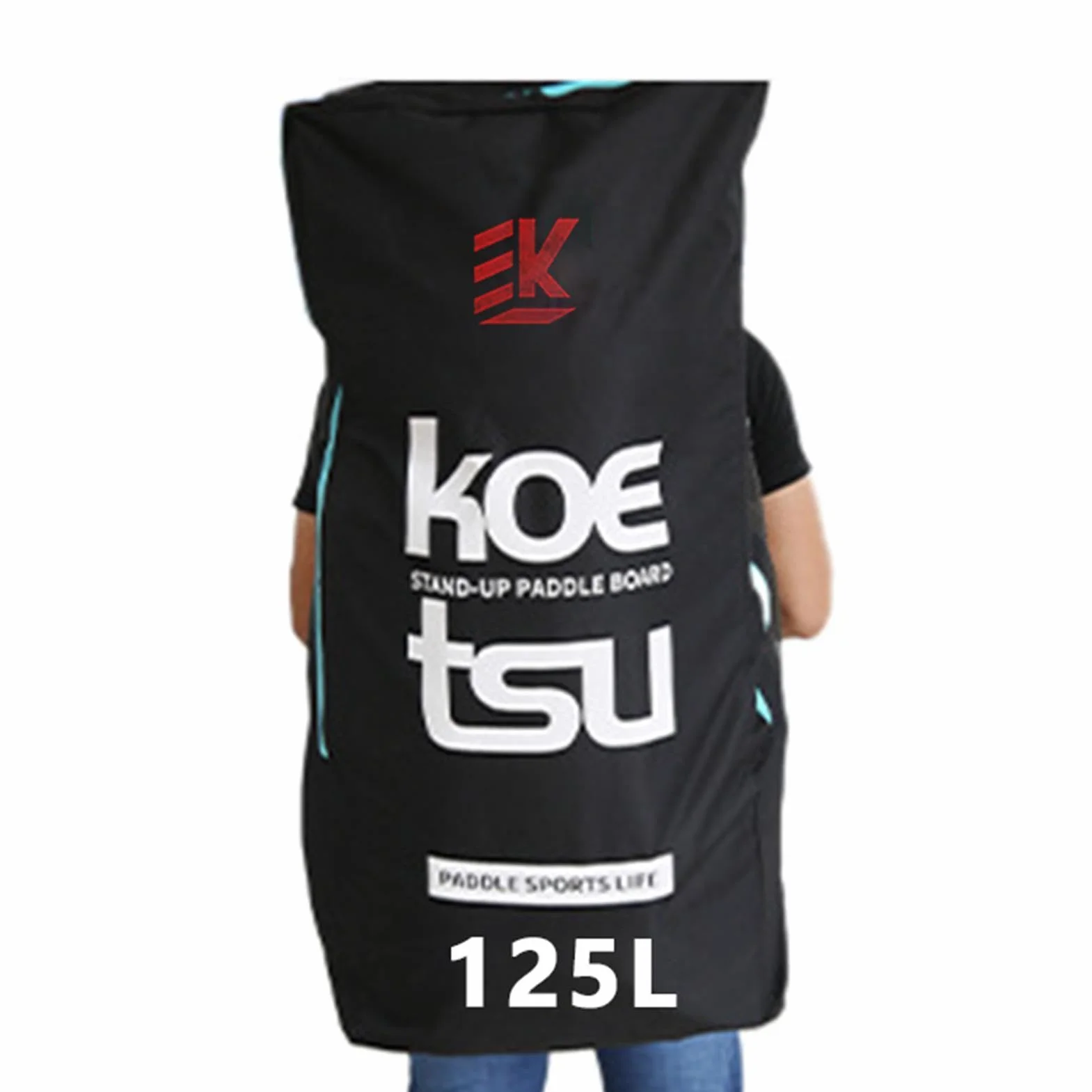 Bolsa De Remo Ajustable Portátil Mochila con Cremallera para Tabla De Paddle Surf Almacenamiento Inflable 125L Gran Capacidad