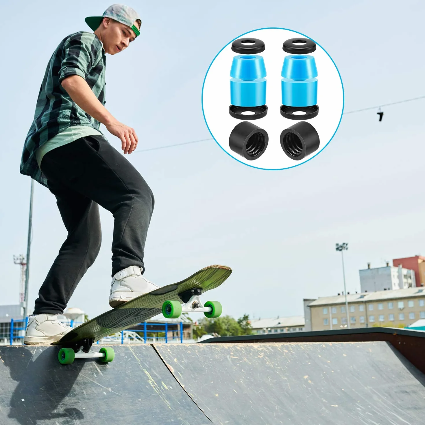 Shappy Set de Bujes para Patineta 7 Pulgadas 20 Piezas + Arandelas