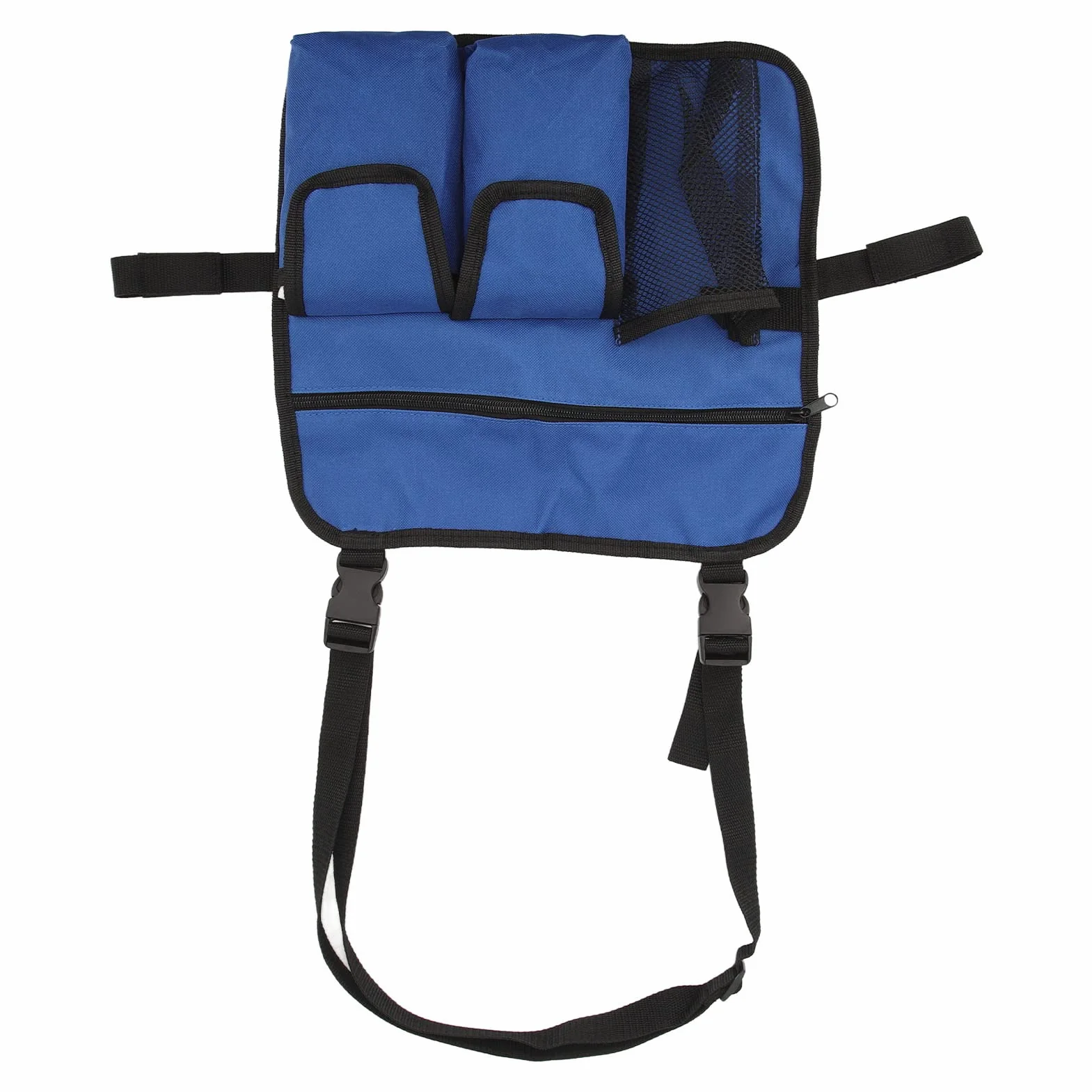 Bolsa colgante para silla de camping, tela Oxford 600D, organizador multifuncional, azul