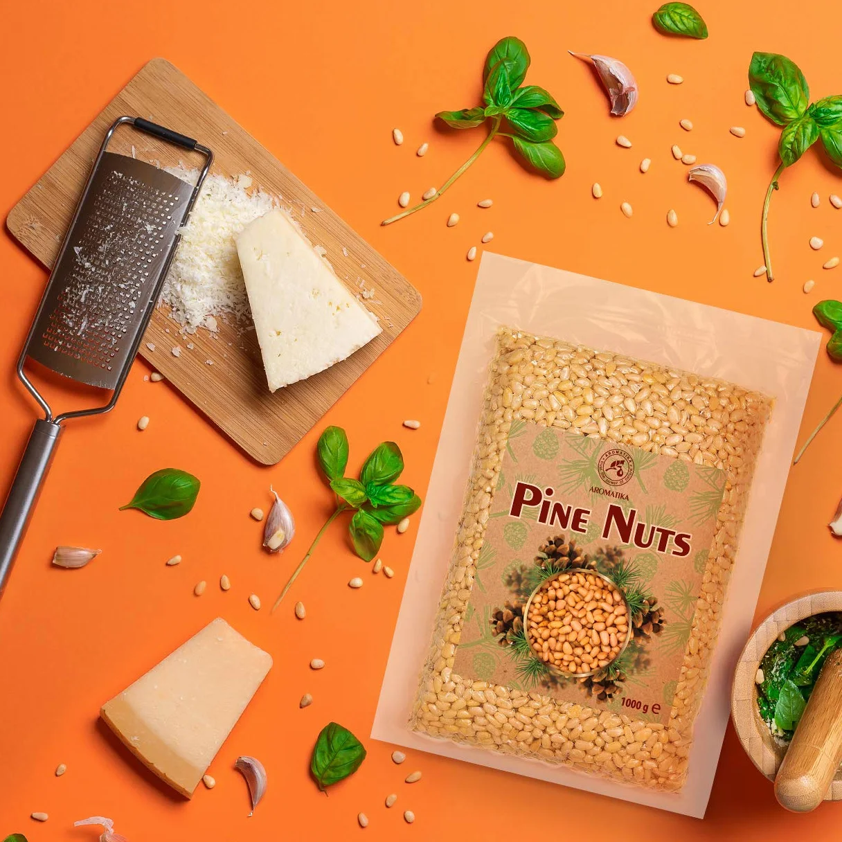 Piñones Silvestres 1000g - 1kg - Piñones Siberianos Naturales - Piñones sin Cáscara - Piñones para Pesto - Piñones Siberianos para la Alimentación y la Cocina