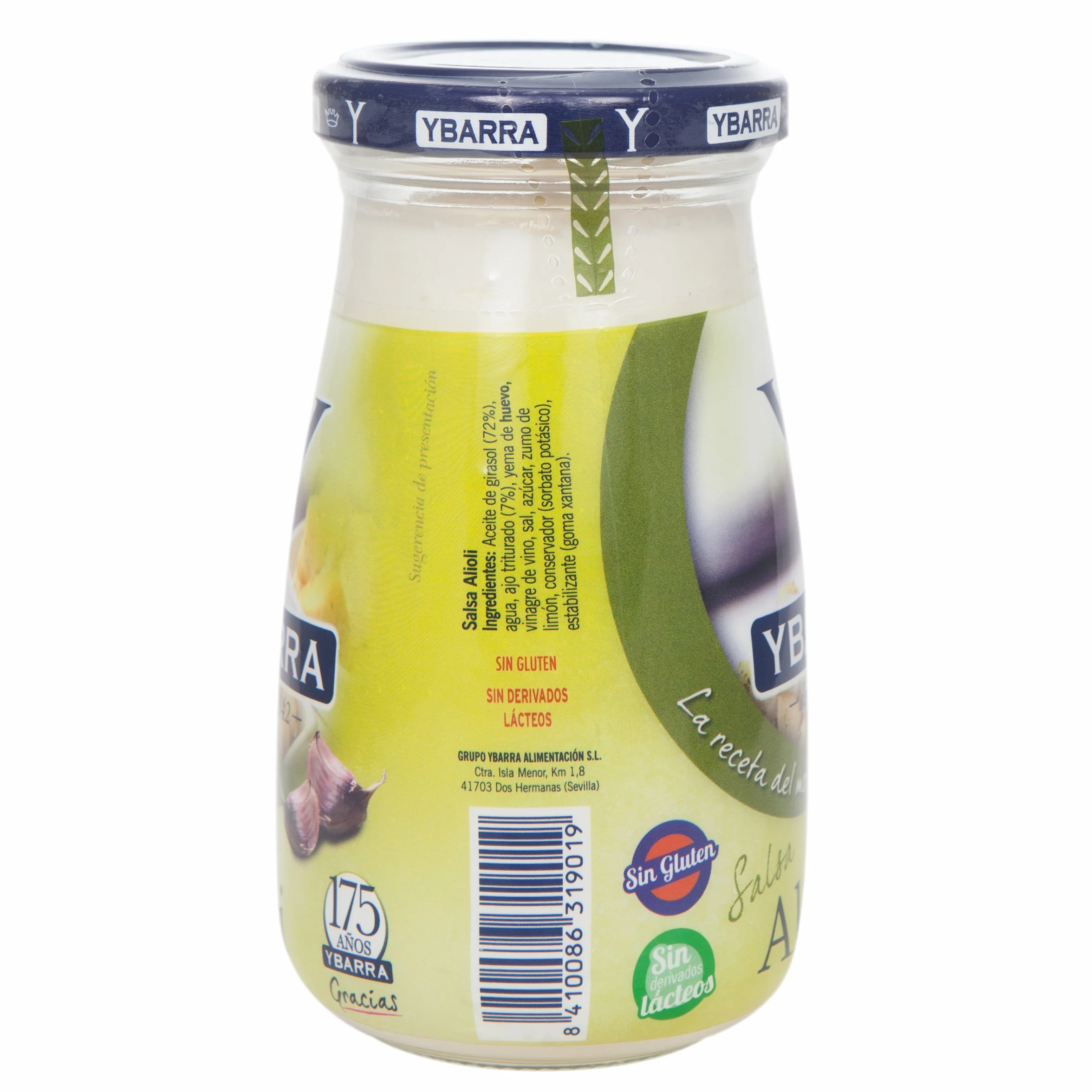 Ybarra Salsa Alioli Original 225ml Frasco de Cristal