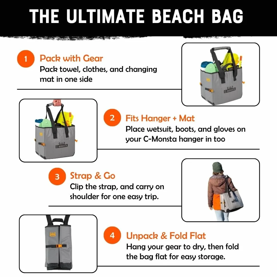 C-Monsta Bolsa húmeda y seca para trajes de neopreno, surf, buceo, deportes acuáticos