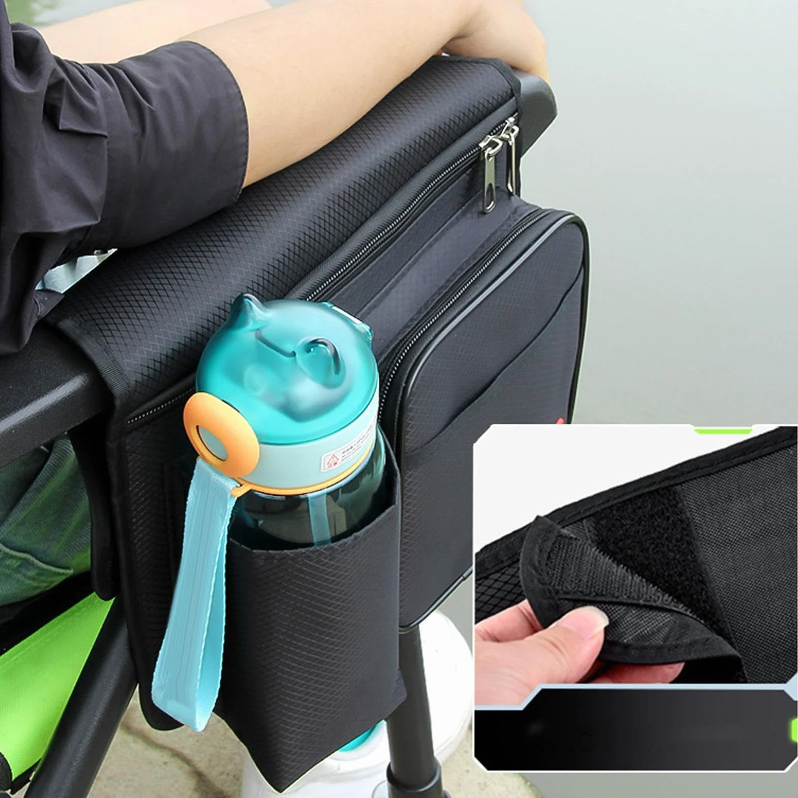 Bolsa lateral para silla de playa de tela Oxford engrosada resistente al agua