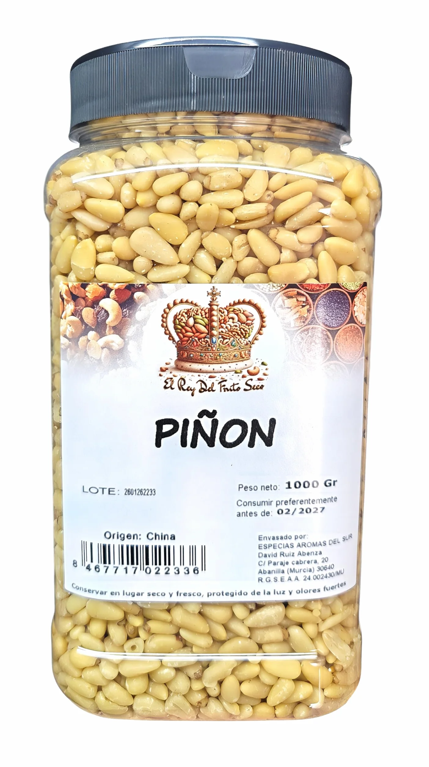 Piñones Mondados 1 Kg - Deliciosos piñones pelados y listos para disfrutar - El Rey del Fruto Seco