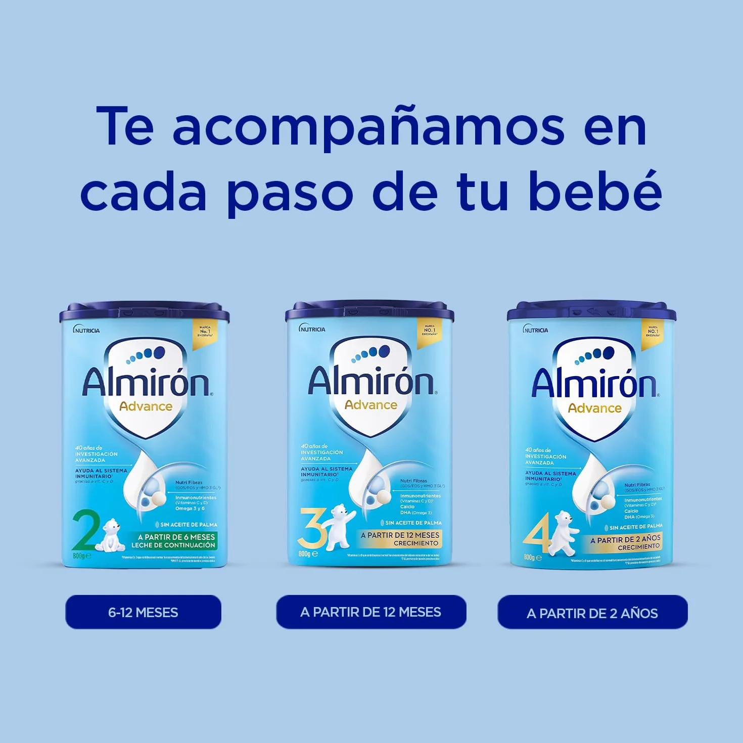 Almirón Advance 4 ,Leche de Crecimiento en Polvo para Bebé desde los 24 Meses, 800g