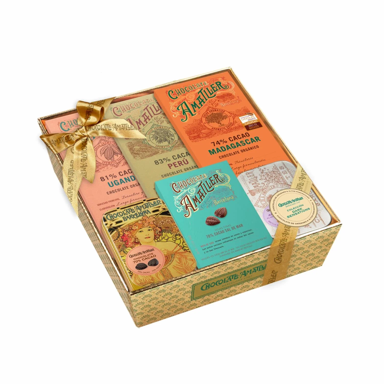Chocolate Amatller Regalo Original (Caja Regalo Chocolate Dark Sensations) Variados, 335 g