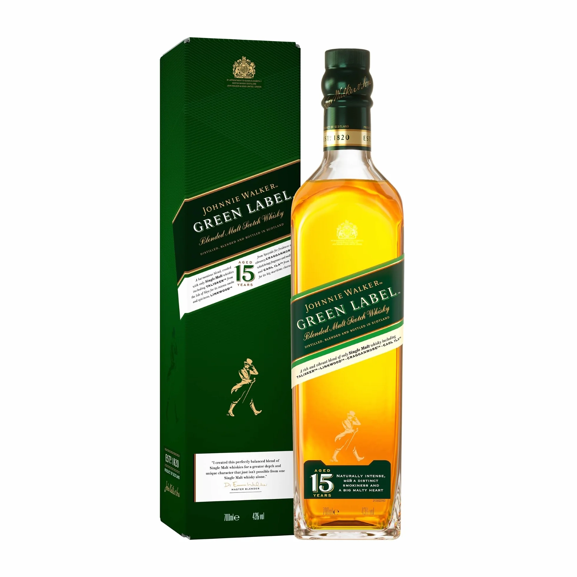 Johnnie Walker Green Label Whisky Escocés Blended 700 ml