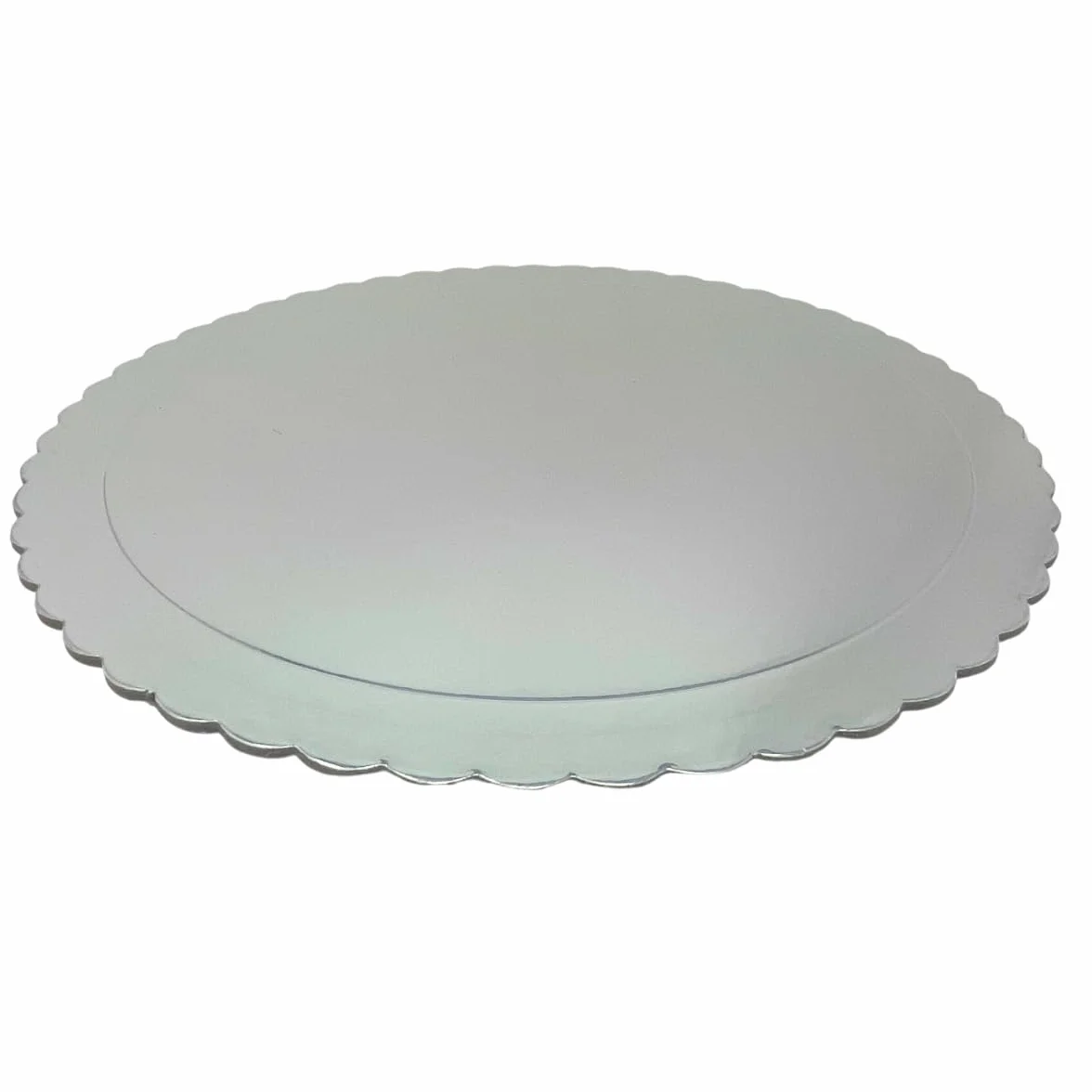 Decoraciondulce 10 x Discos/Bases Extrafuerte de 25cm X 3 Mm. Altura para pasteles (Plata)