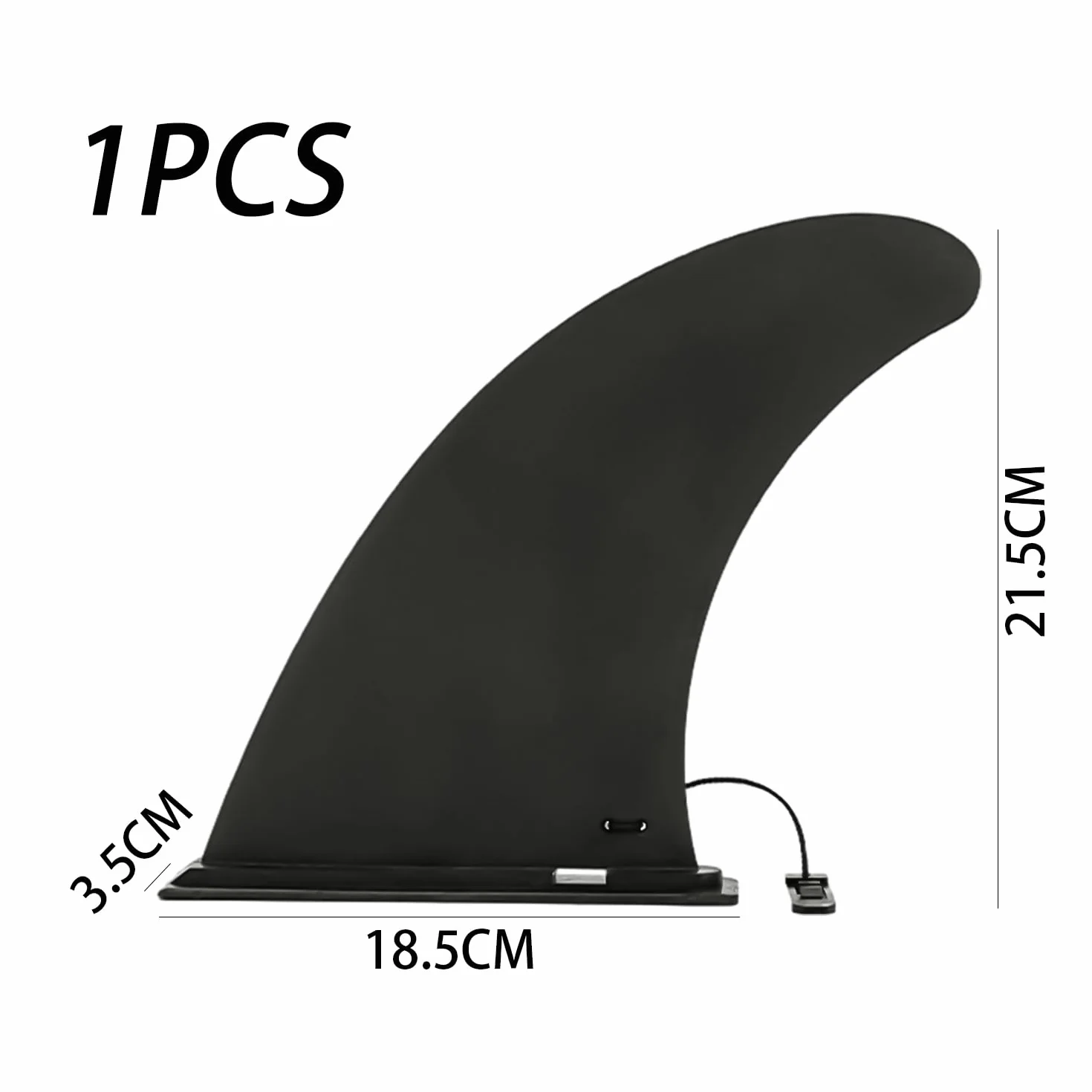 Clip de aleta universal para tabla de surf y paddle, adaptador inflable, liberación rápida, eje de remo ajustable (negro)