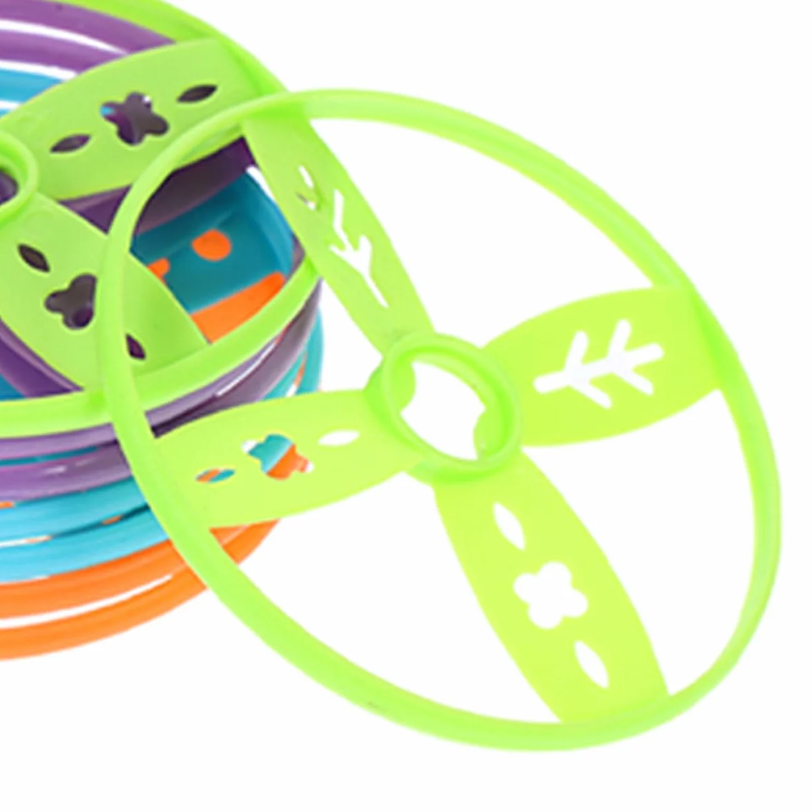 MERRYHAPY Juego de 40 Discos Voladores de Juguete, Compatibles con Mano y Pie, Colores Variados, Materiales Resistentes para Juegos al Aire Libre