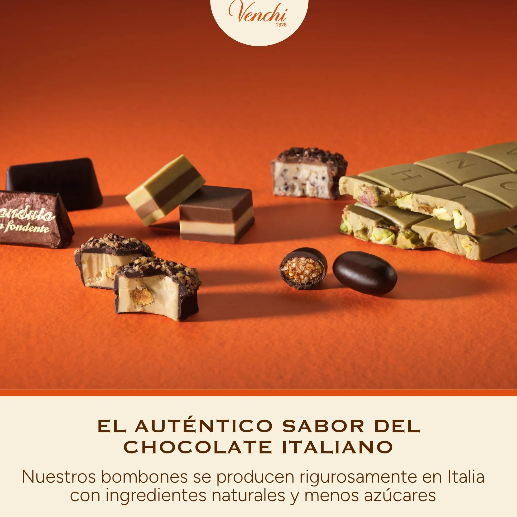 Venchi - Cremini 1878, Bombones de Triple Capa con exclusivamente Pasta de “Avellana Piamonte IGP” y Almendra, 1 kg, Sin Gluten, Sin Colorantes y Sin Conservantes